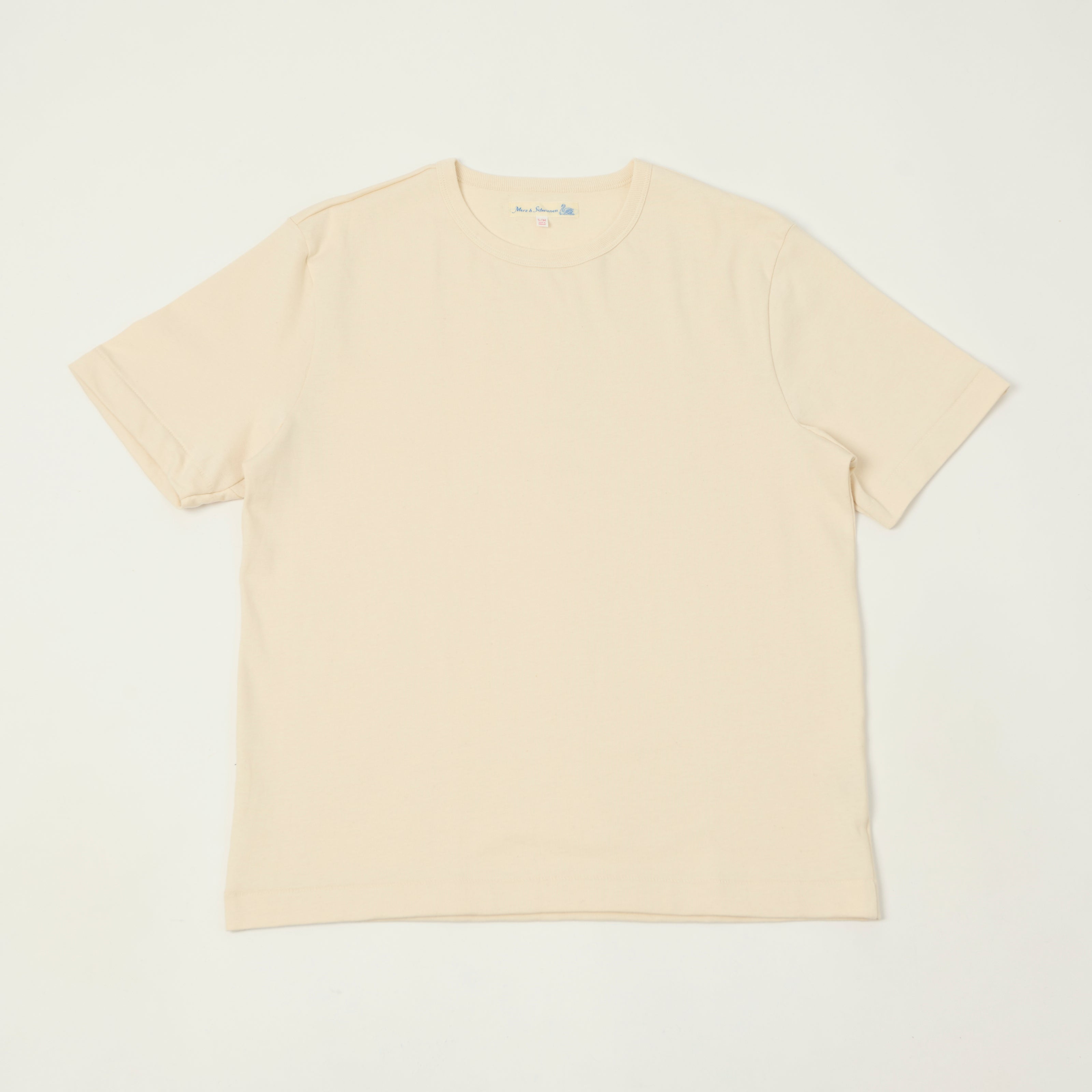 Merz b. Schwanen 2M15C Classic Cropped Jersey T-Shirt - Nature