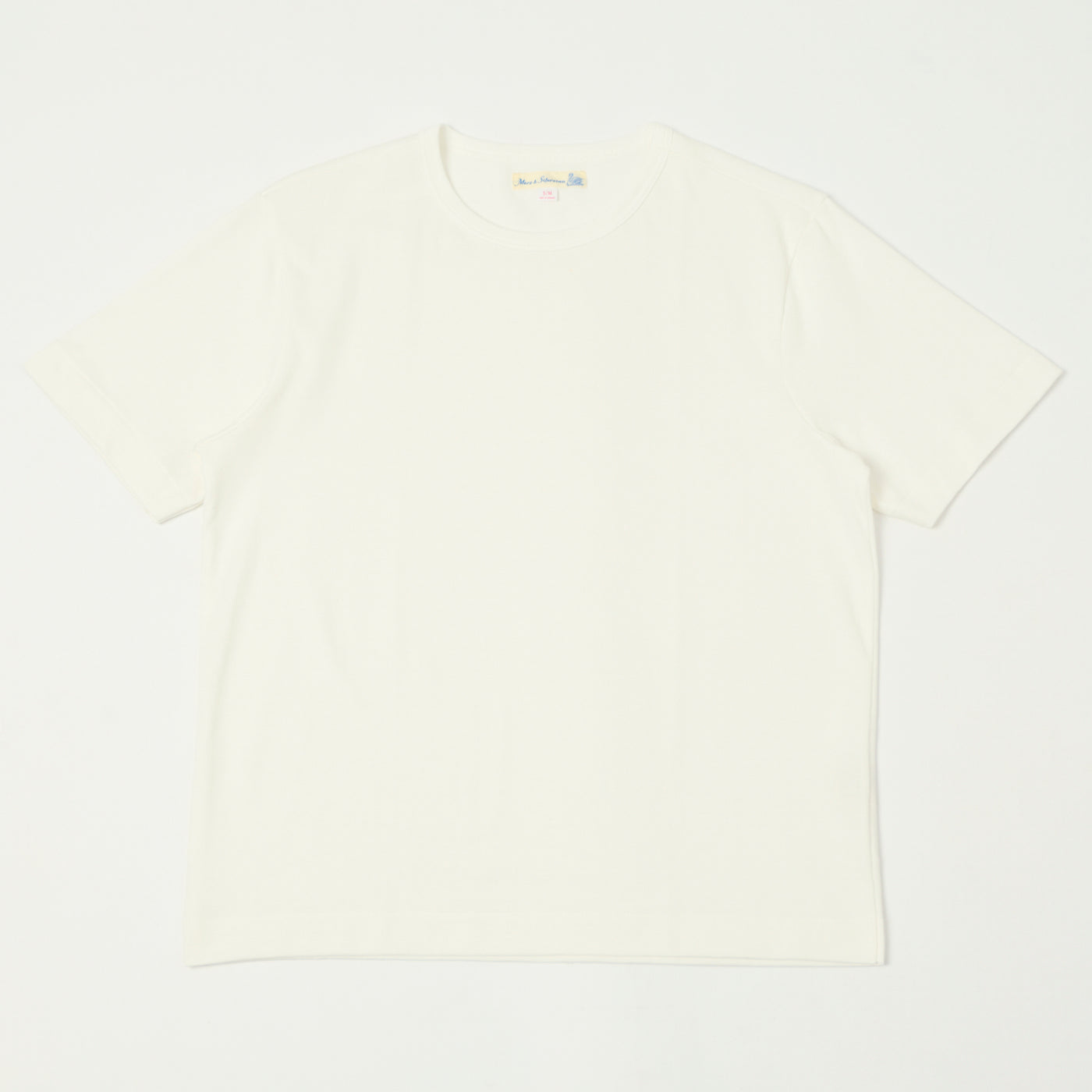 Merz b. Schwanen 2M15C Classic Cropped Jersey T-Shirt - White