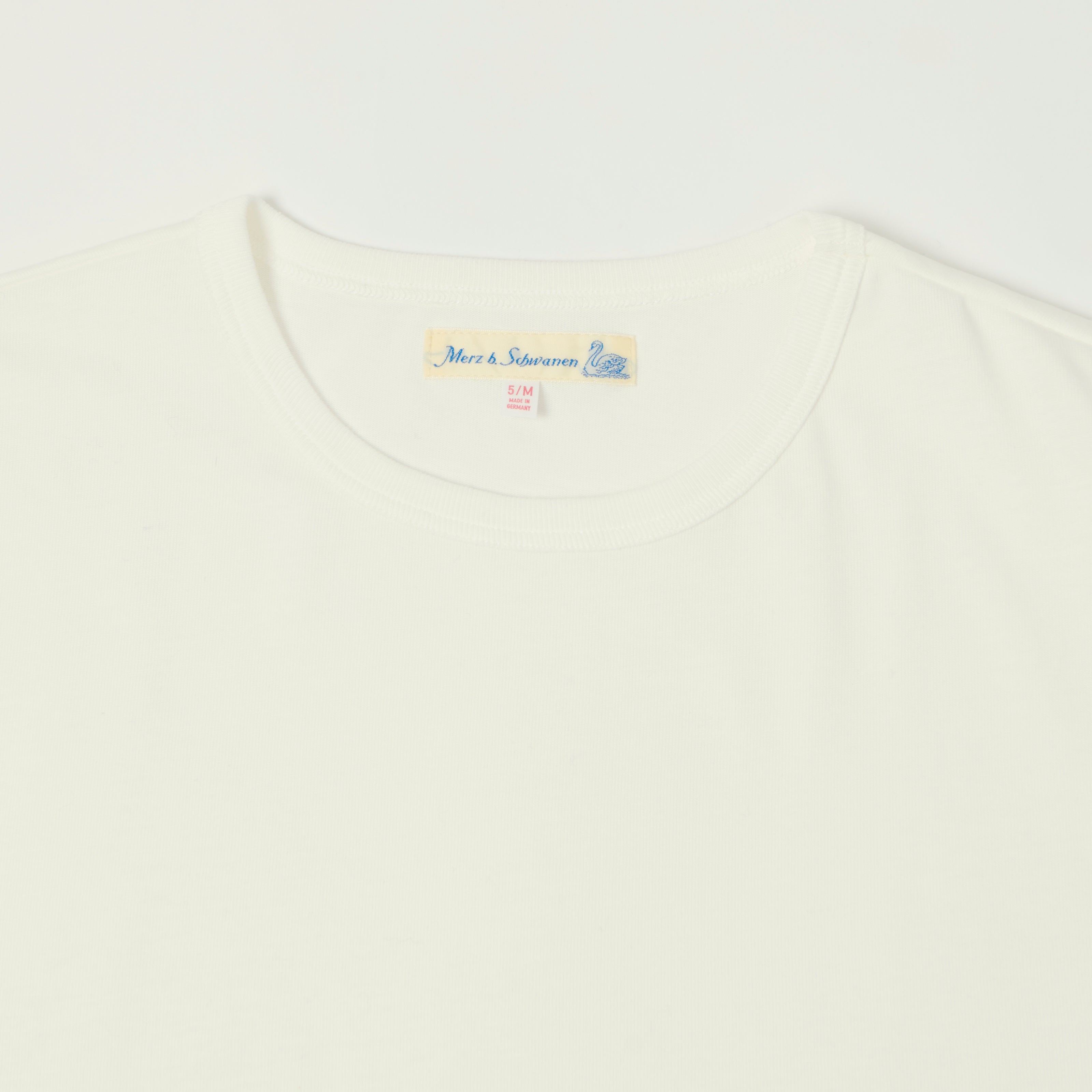 Merz b. Schwanen 2M15LS Classic Jersey Long Sleeve T-Shirt - White