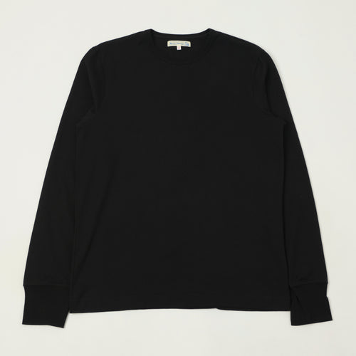 Merz b. Schwanen 2M15LS Classic Jersey Long Sleeve T-Shirt - Deep Black