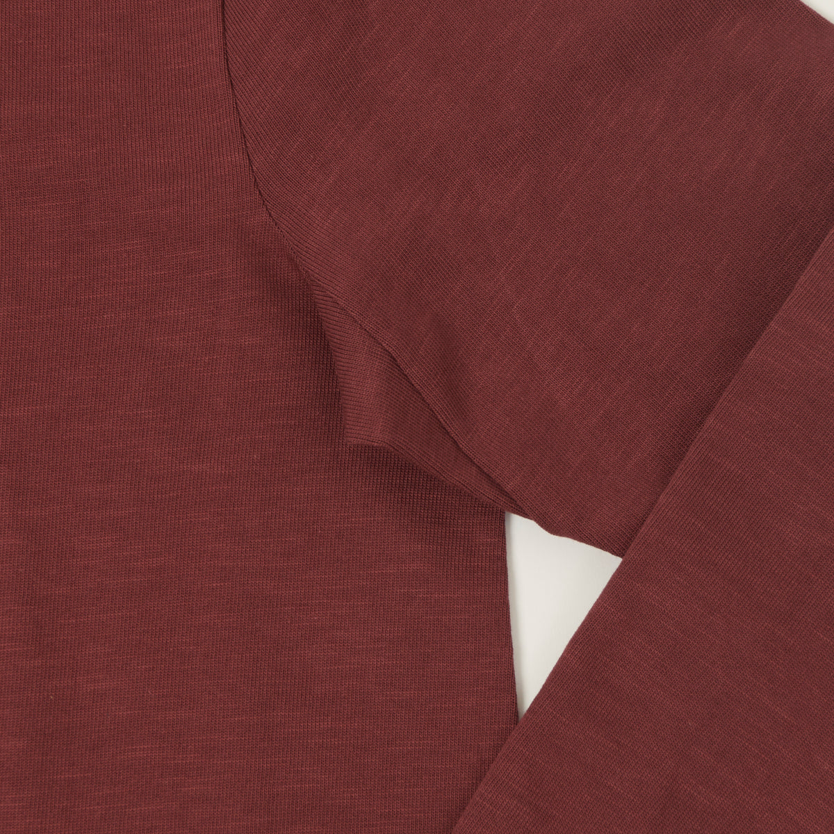 Merz b. Schwanen 'The Originals' 2S08 Relaxed Fit Heavyweight Long Sleeve Henley - Burgundy