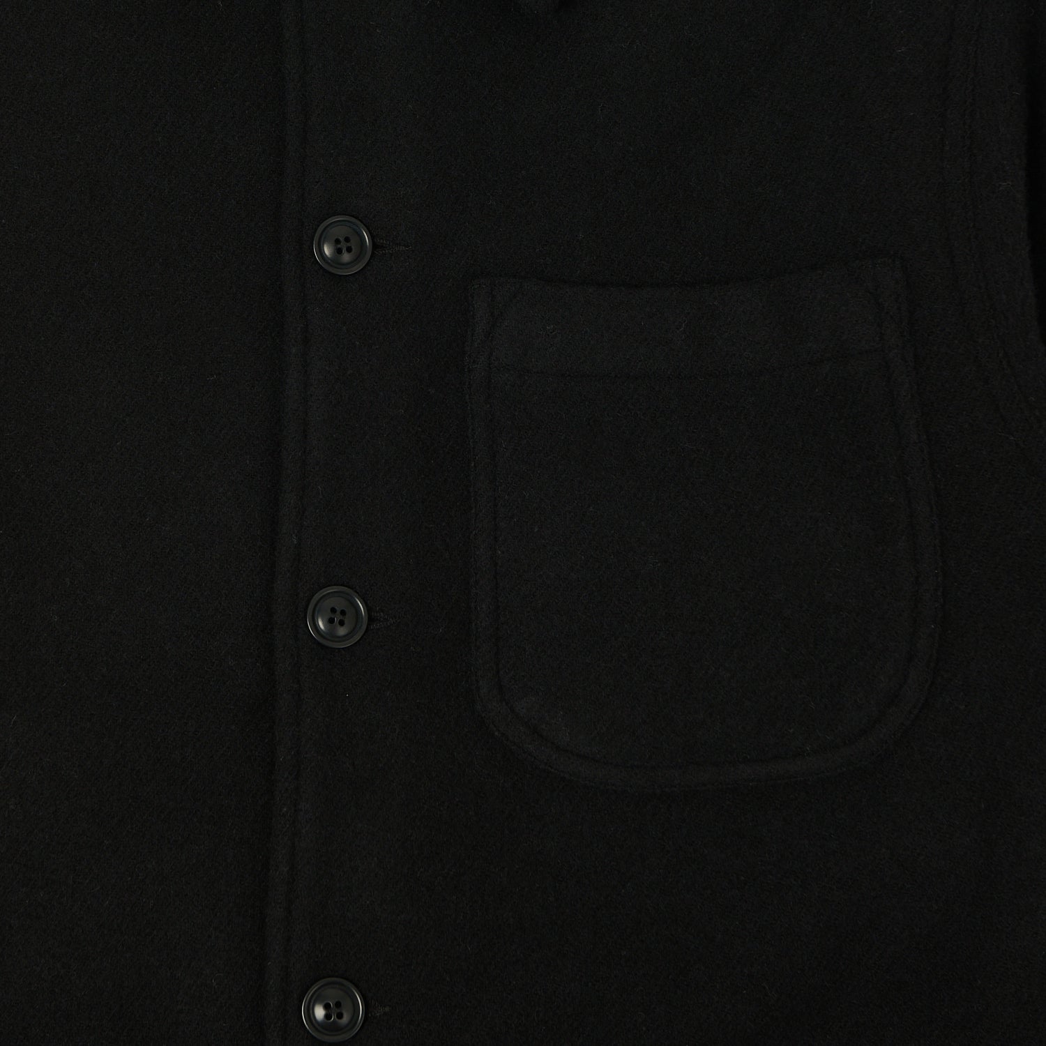 Merz b. Schwanen 'Good Basics' Wool Work Jacket - Deep Black