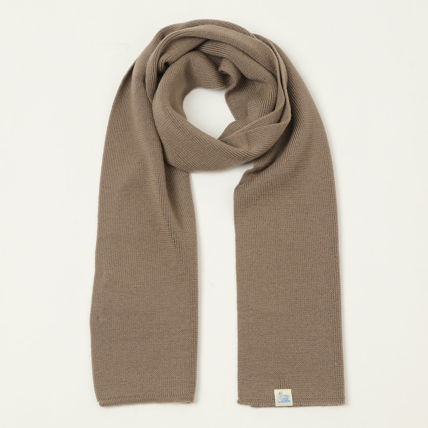 Merz b. Schwanen 'Good Basics' Long Merino Scarf - Grain