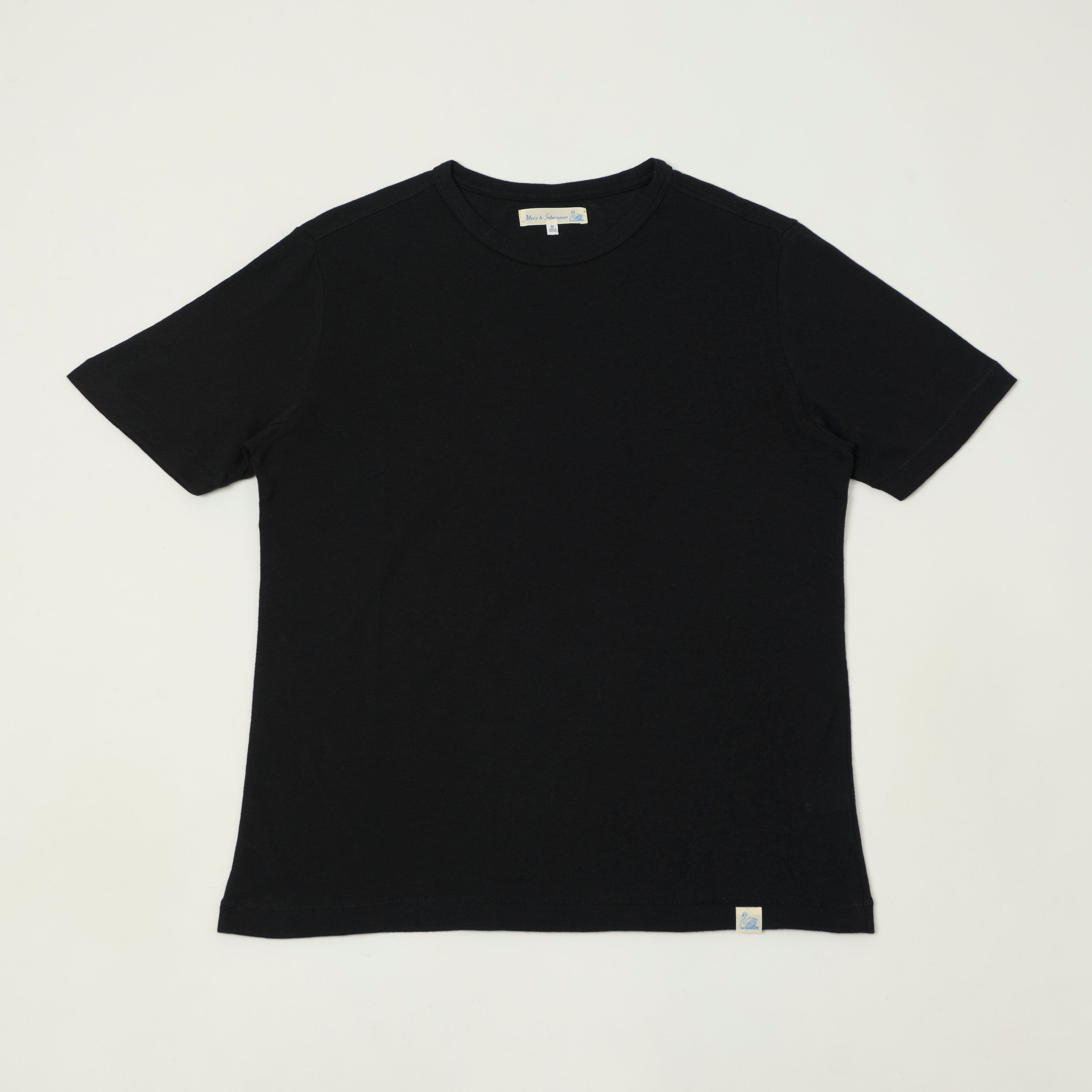 Merz b. Schwanen Cashmere Cotton T-Shirt - Deep Black