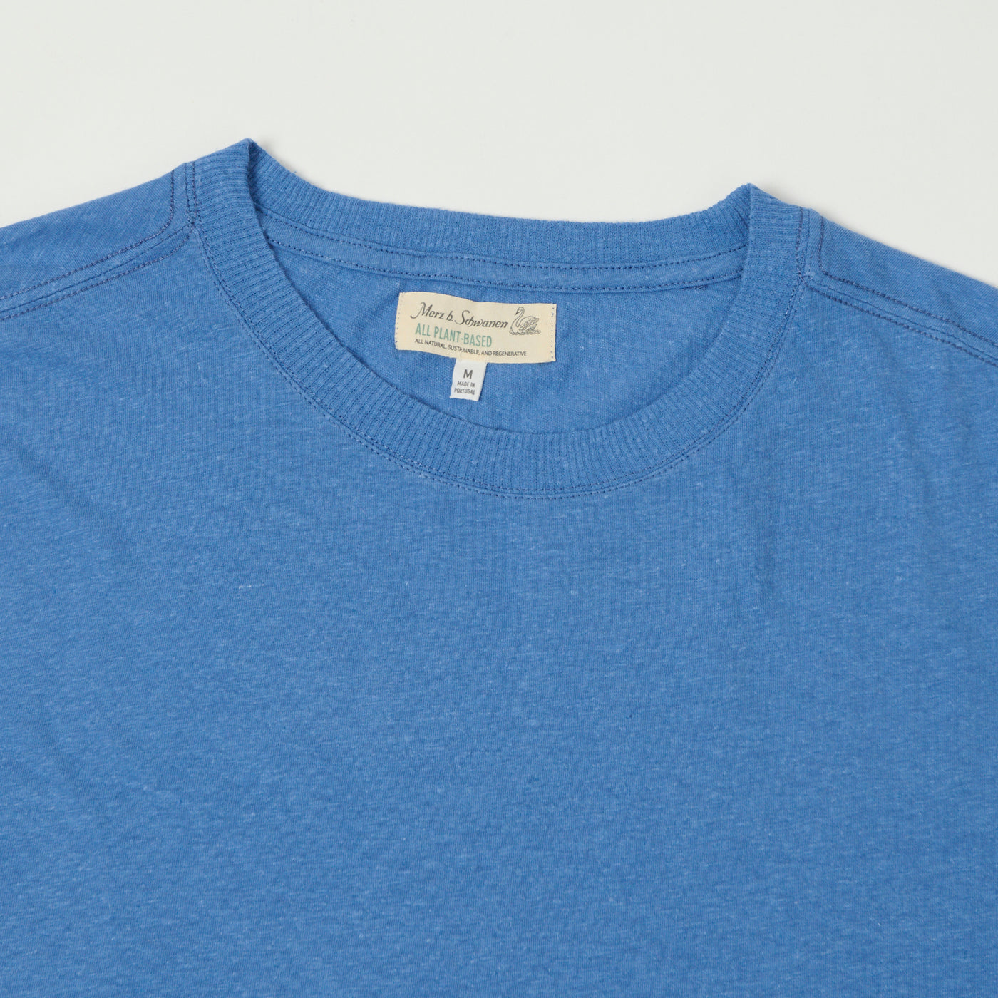 Merz b. Schwanen 'Good Basics' Plant Based Unisex T-Shirt - Faded Blue