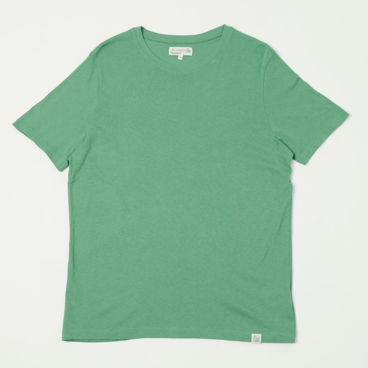 Merz b. Schwanen 'Good Basics' Vintage Wash T-Shirt - Grass