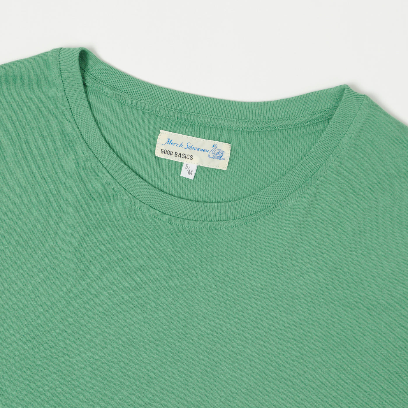 Merz b. Schwanen 'Good Basics' Vintage Wash T-Shirt - Grass