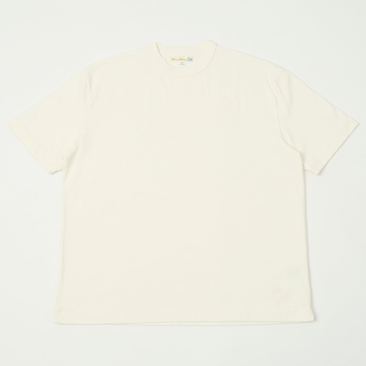 Merz b. Schwanen 'Good Basics' Boxy Cropped T-Shirt - White