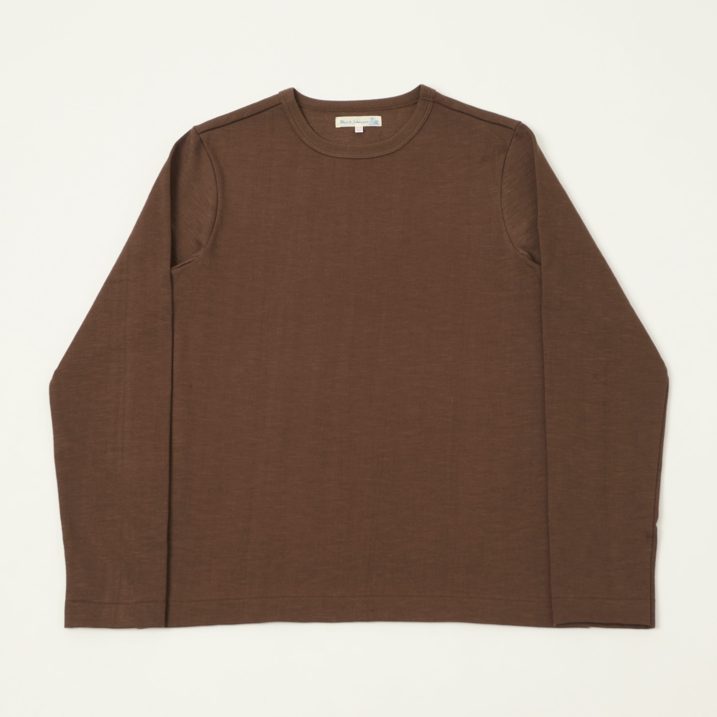 Merz b. Schwanen 2S18 Heavyweight Long Sleeve T-Shirt - Chocolate
