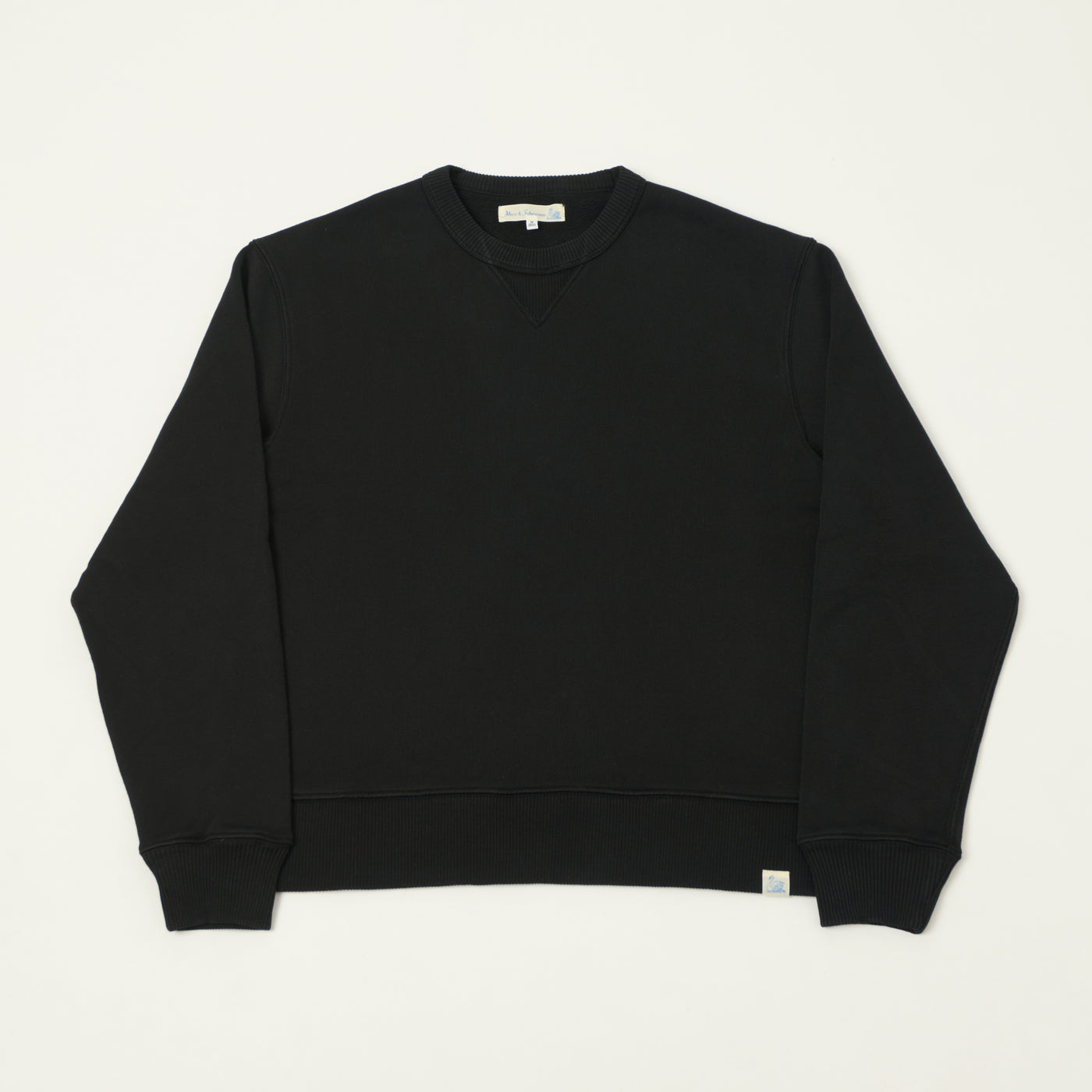 Merz b. Schwanen 'Good Basics' Authentic Fleece Classic Fit Sweatshirt - Deep Black