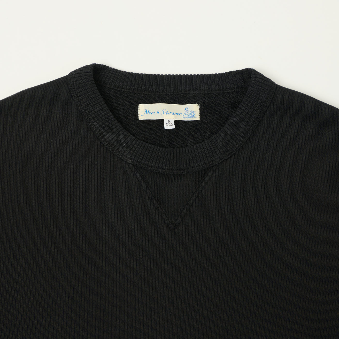 Merz b. Schwanen 'Good Basics' Authentic Fleece Classic Fit Sweatshirt - Deep Black