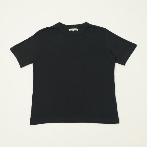 Merz b. Schwanen 'Good Basics' Linen-Cotton Relaxed Fit T-Shirt - Deep Black