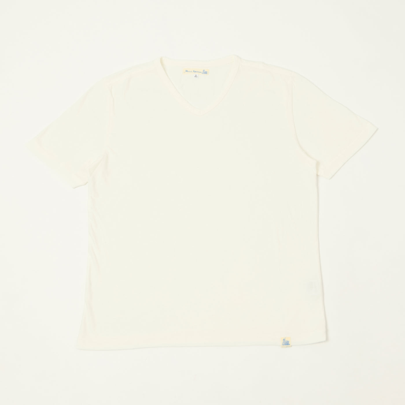 Merz b. Schwanen 'Good Basics' Pima Cotton V-Neck T-Shirt - White