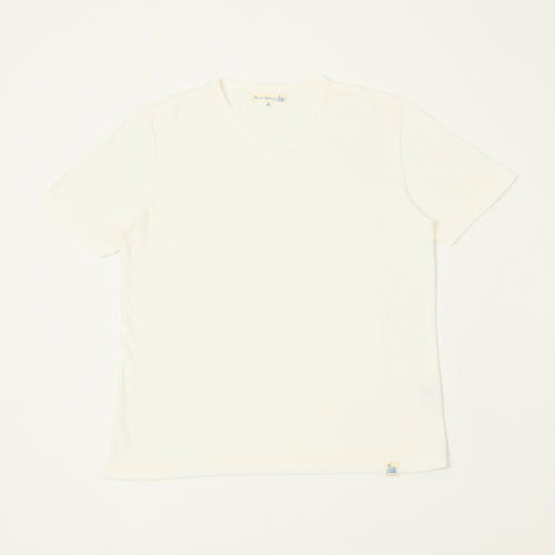 Merz b. Schwanen 'Good Basics' Pima Cotton V-Neck T-Shirt - White