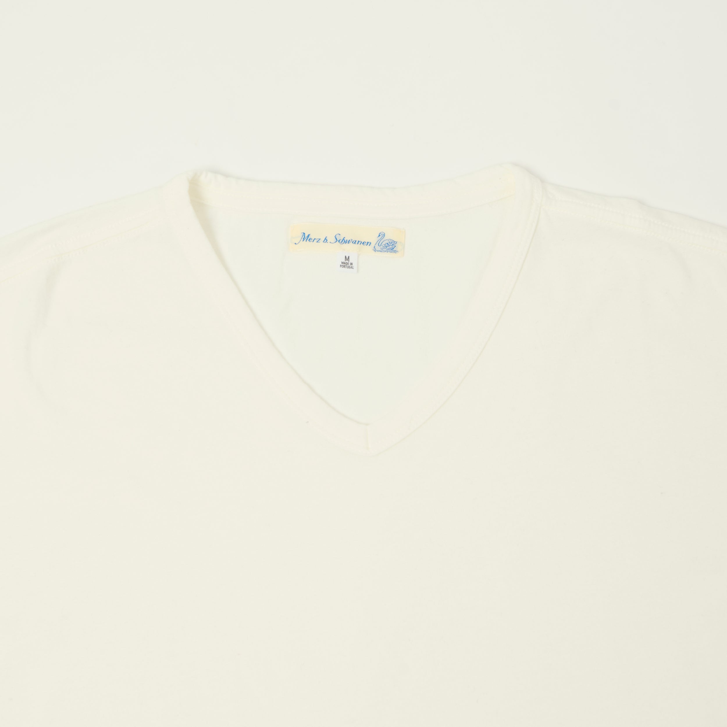 Merz b. Schwanen 'Good Basics' Pima Cotton V-Neck T-Shirt - White