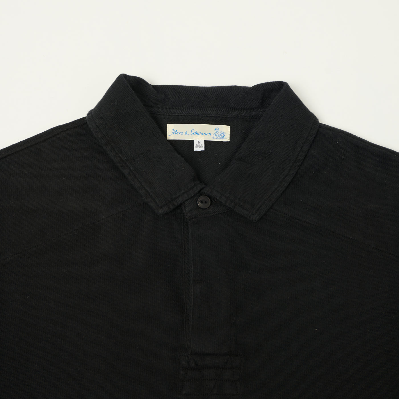 Merz b. Schwanen 'Good Basics' Rugby Shirt - Deep Black
