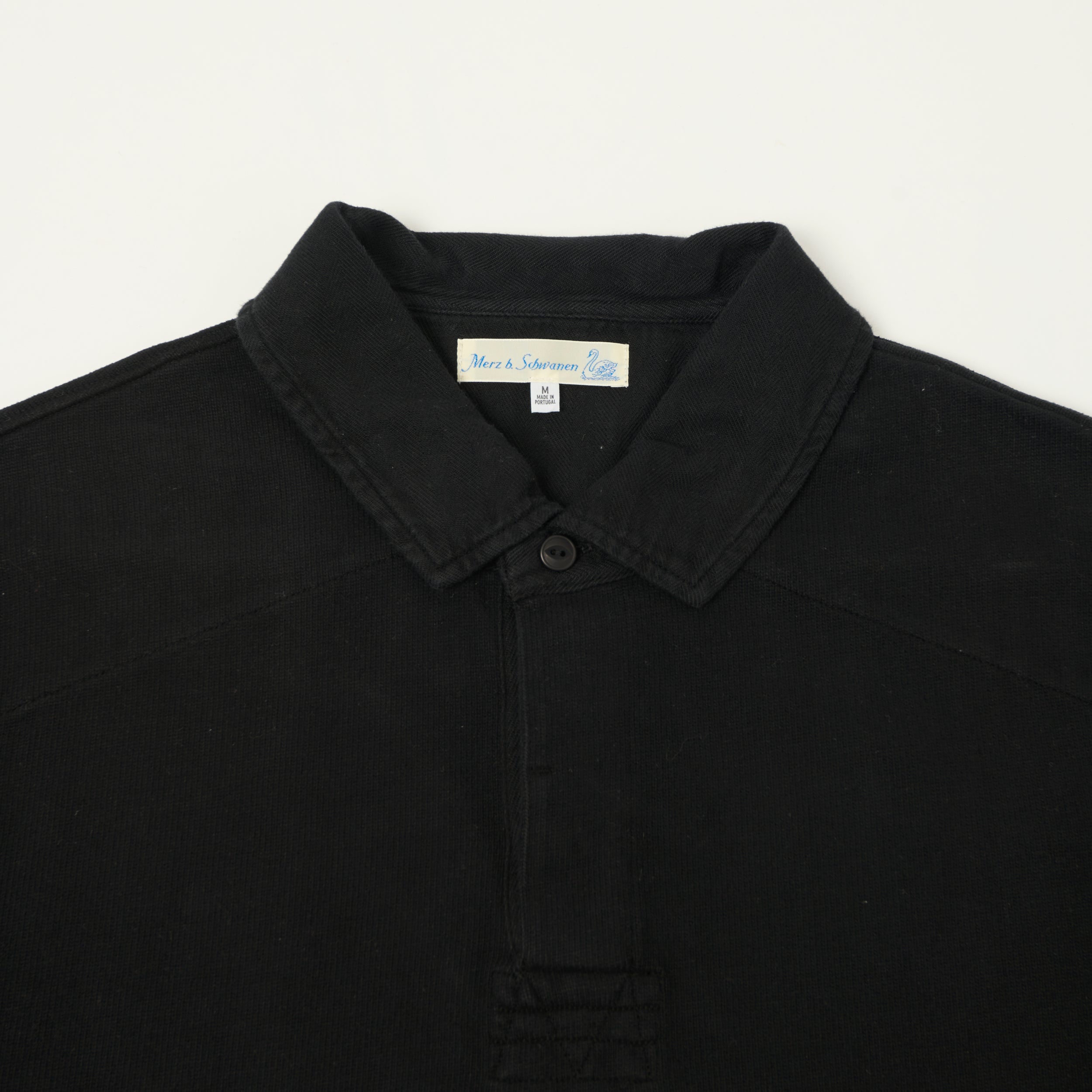 Merz b. Schwanen 'Good Basics' Rugby Shirt - Deep Black