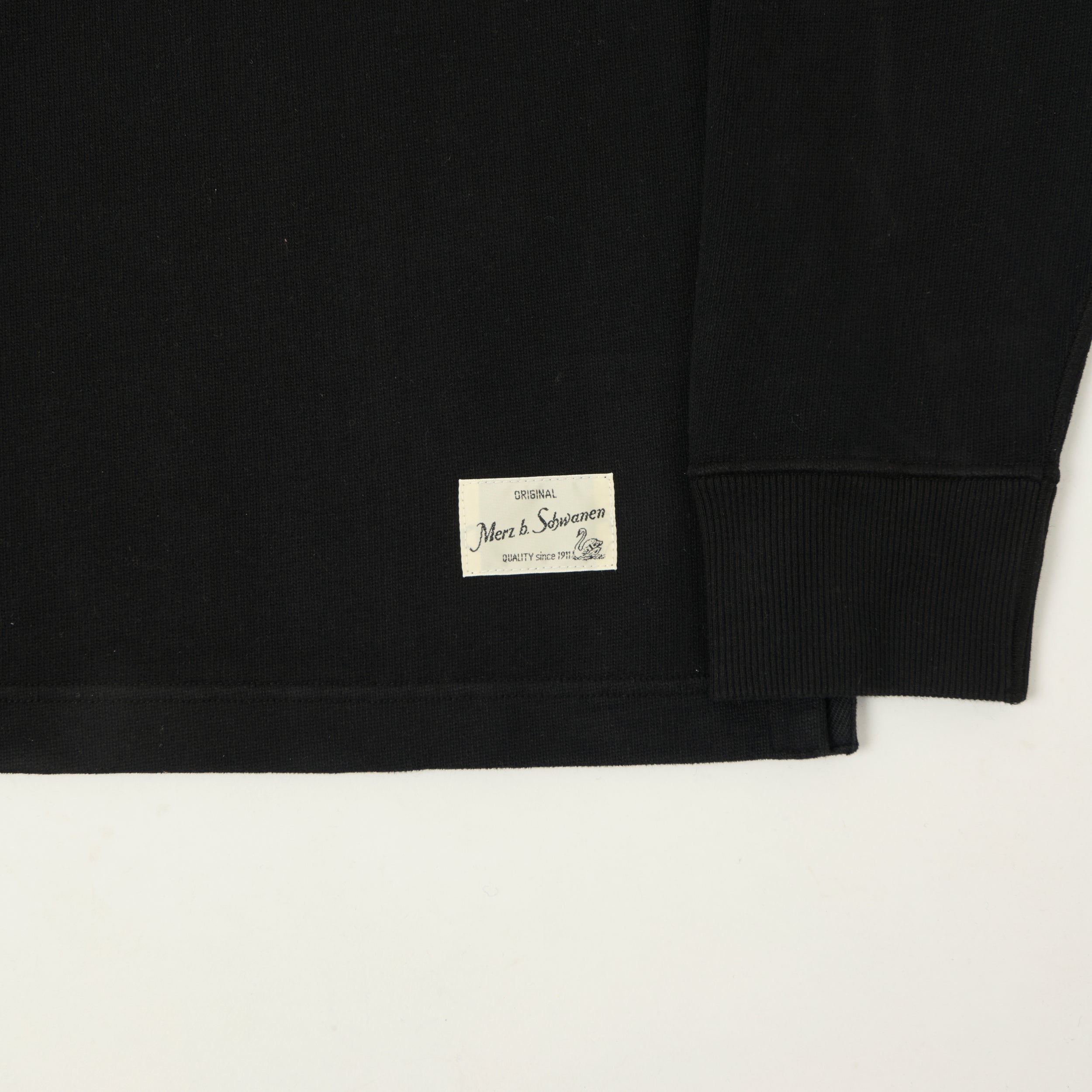 Merz b. Schwanen 'Good Basics' Rugby Shirt - Deep Black