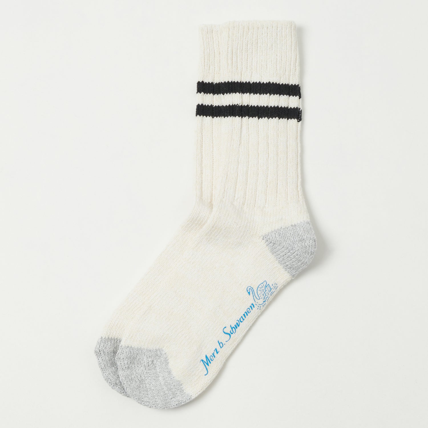 Merz b. Schwanen GS05 Stripe Sock - Nature/Black