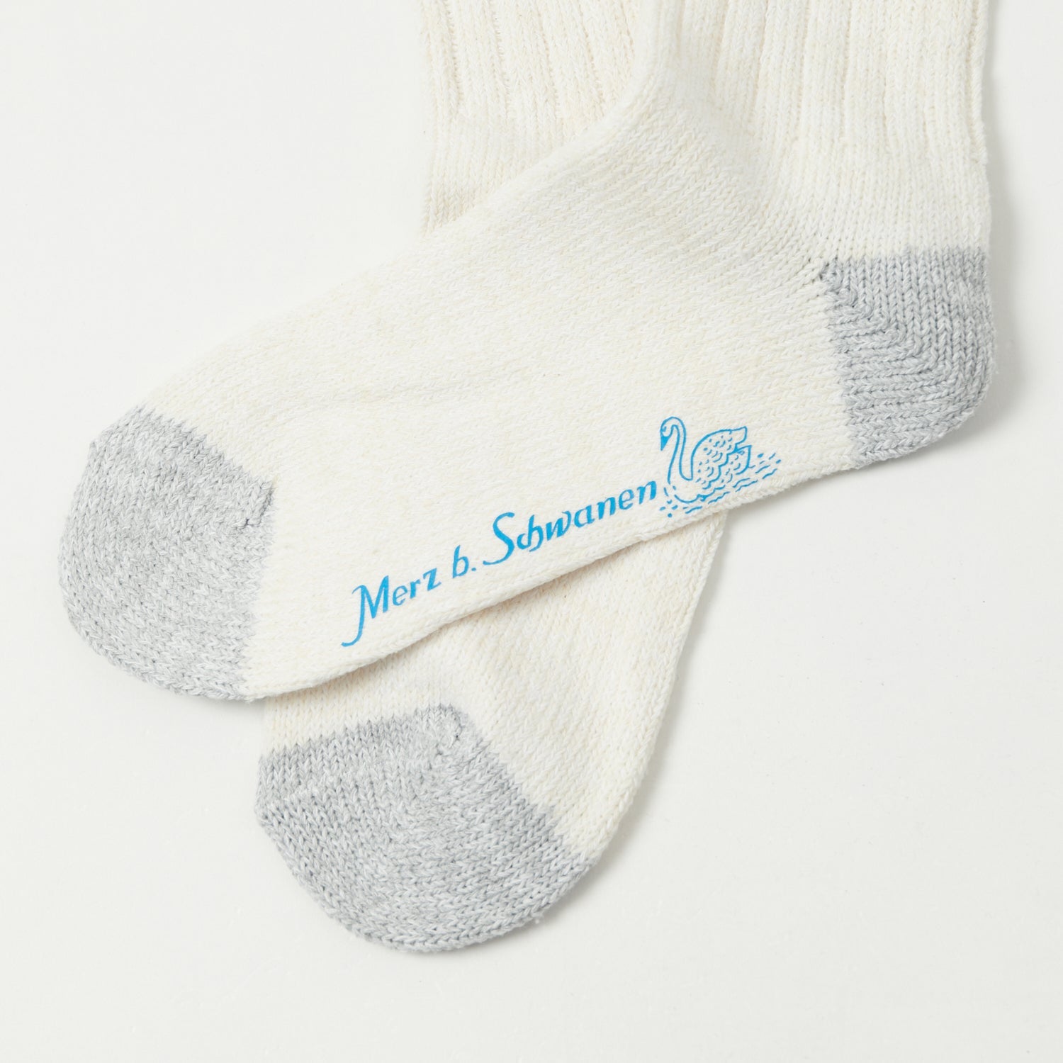 Merz b. Schwanen GS05 Stripe Sock - Nature/Denim Blue