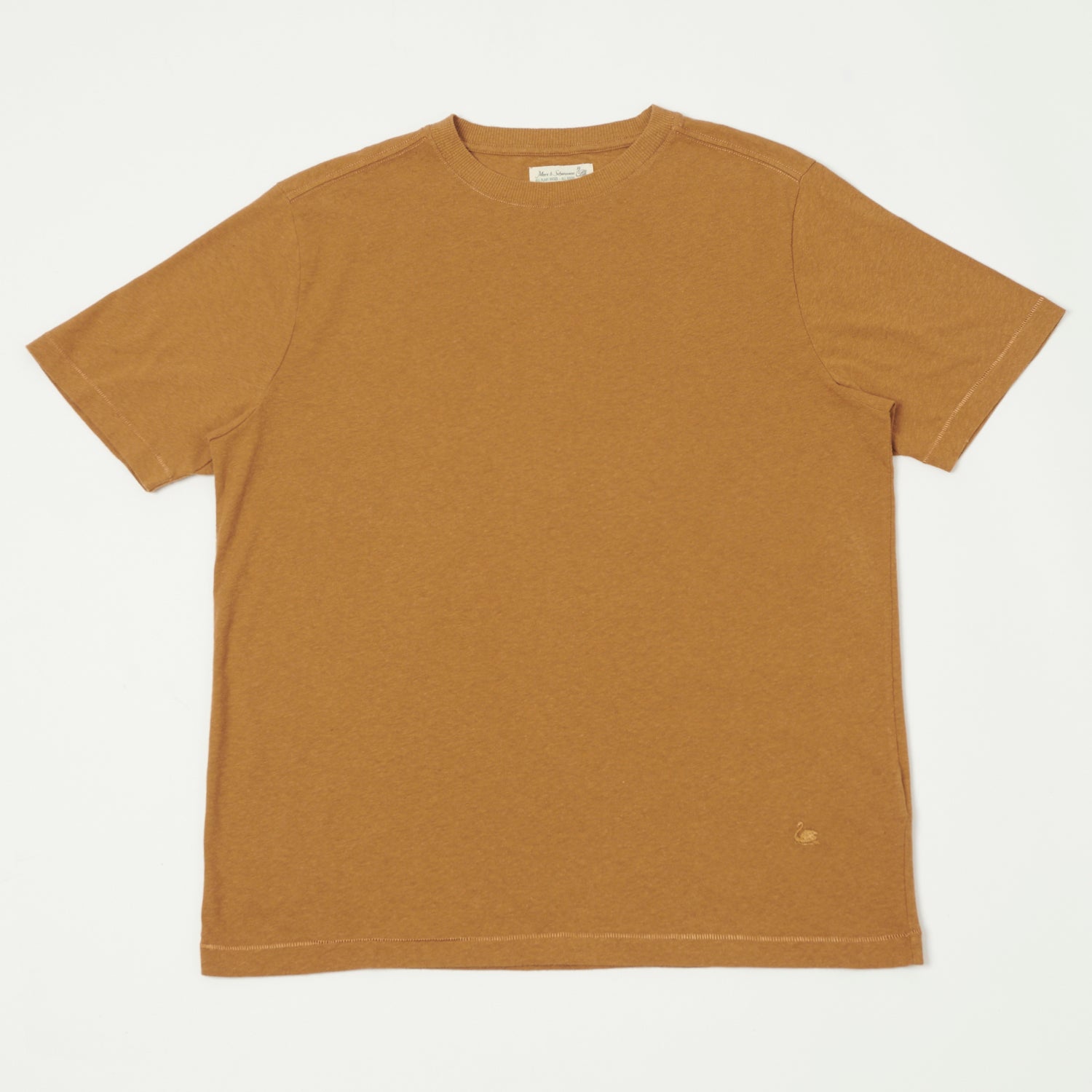 Merz b. Schwanen 'Good Basics' Plant Based Unisex Tee - Caramel