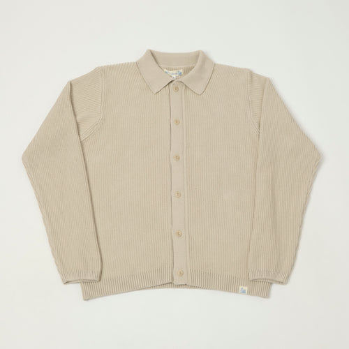 Merz b. Schwanen 'Good Basics' Button Up Knit Shirt - Sand