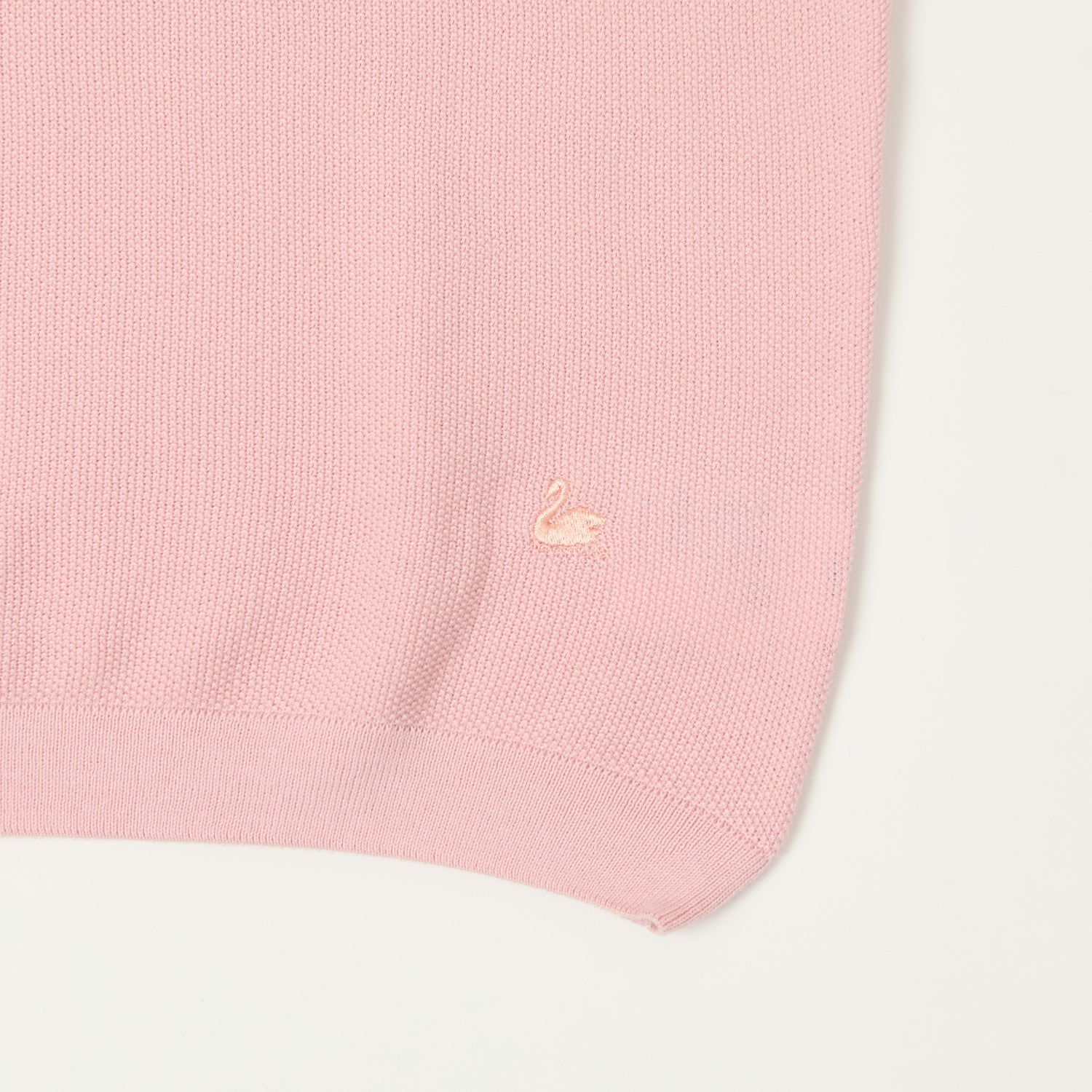 Merz b. Schwanen 'Good Basics' Plant Based Knitted Polo Shirt - Dusted Pink