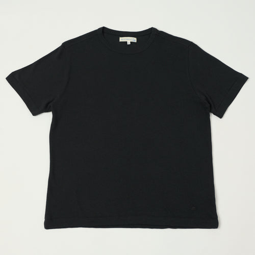 Merz b. Schwanen 'Good Basics' Linen & Organic Cotton T-Shirt - Deep Black