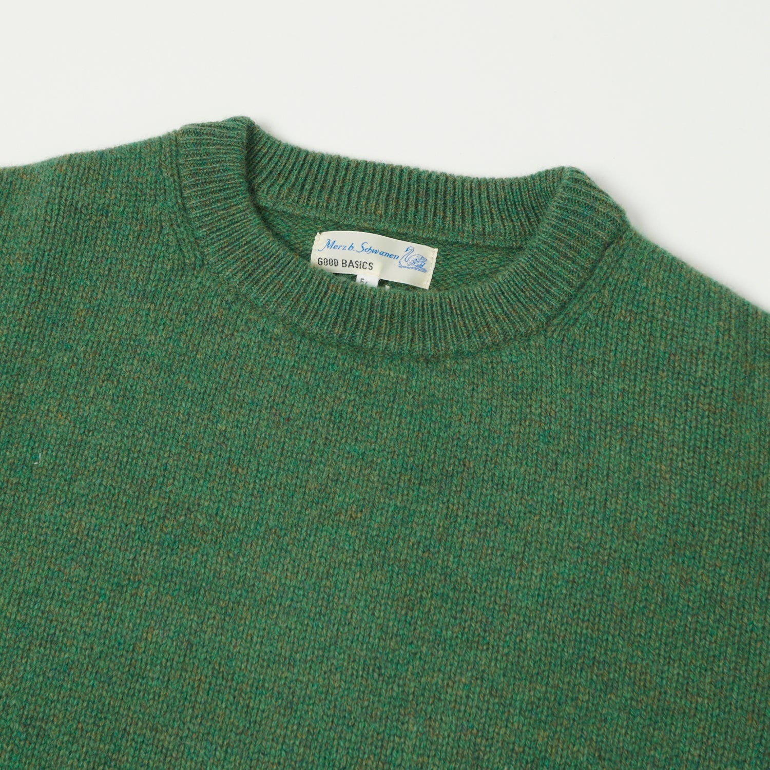 Merz b. Schwanen 'Good Basics' Wool Cashmere Knit Pullover - Moss Green