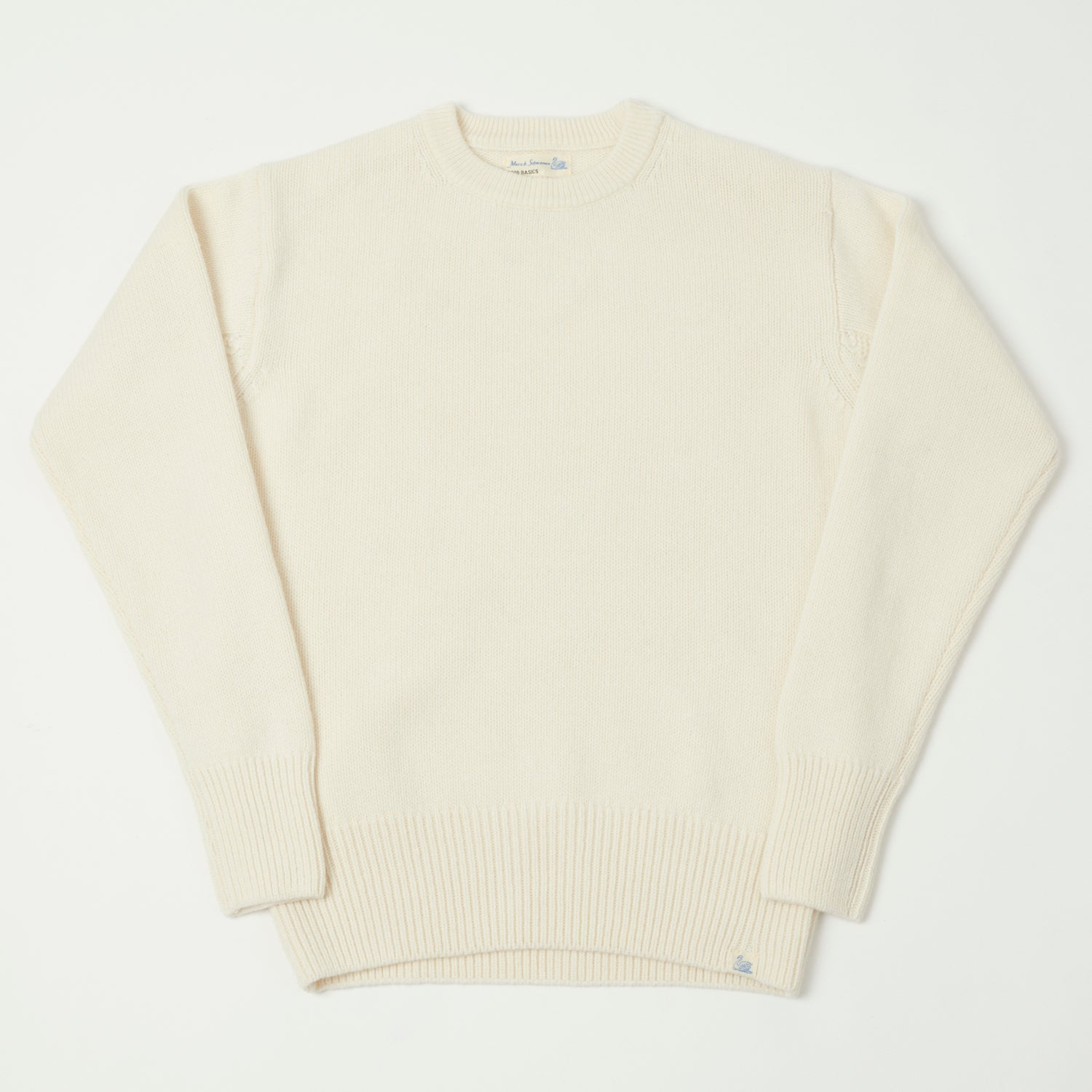 Merz b. Schwanen 'Good Basics' Wool Cashmere Knit Pullover - Nature
