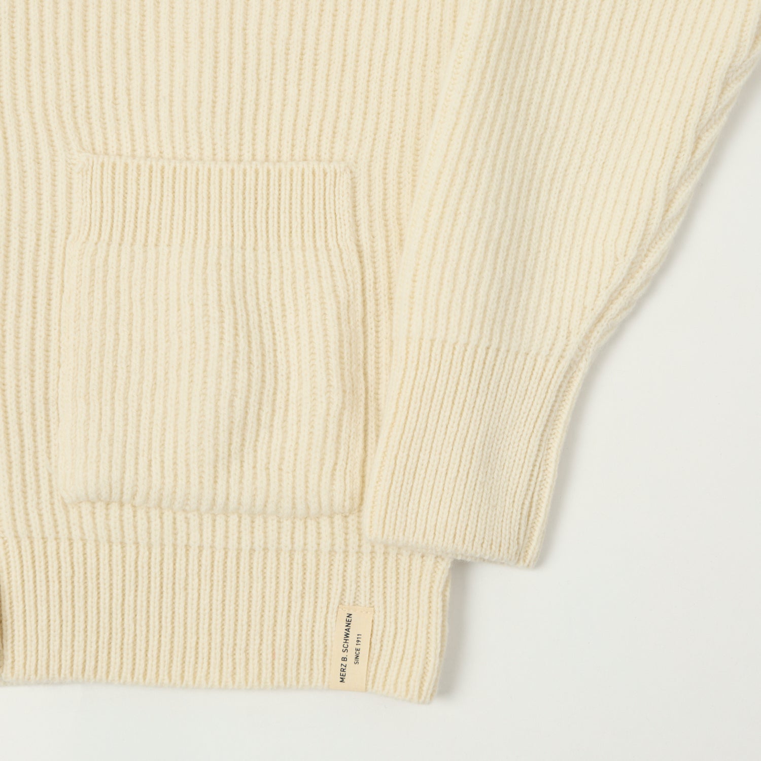 Merz b. Schwanen 'Good Basics' Merino Wool Cardigan - Nature