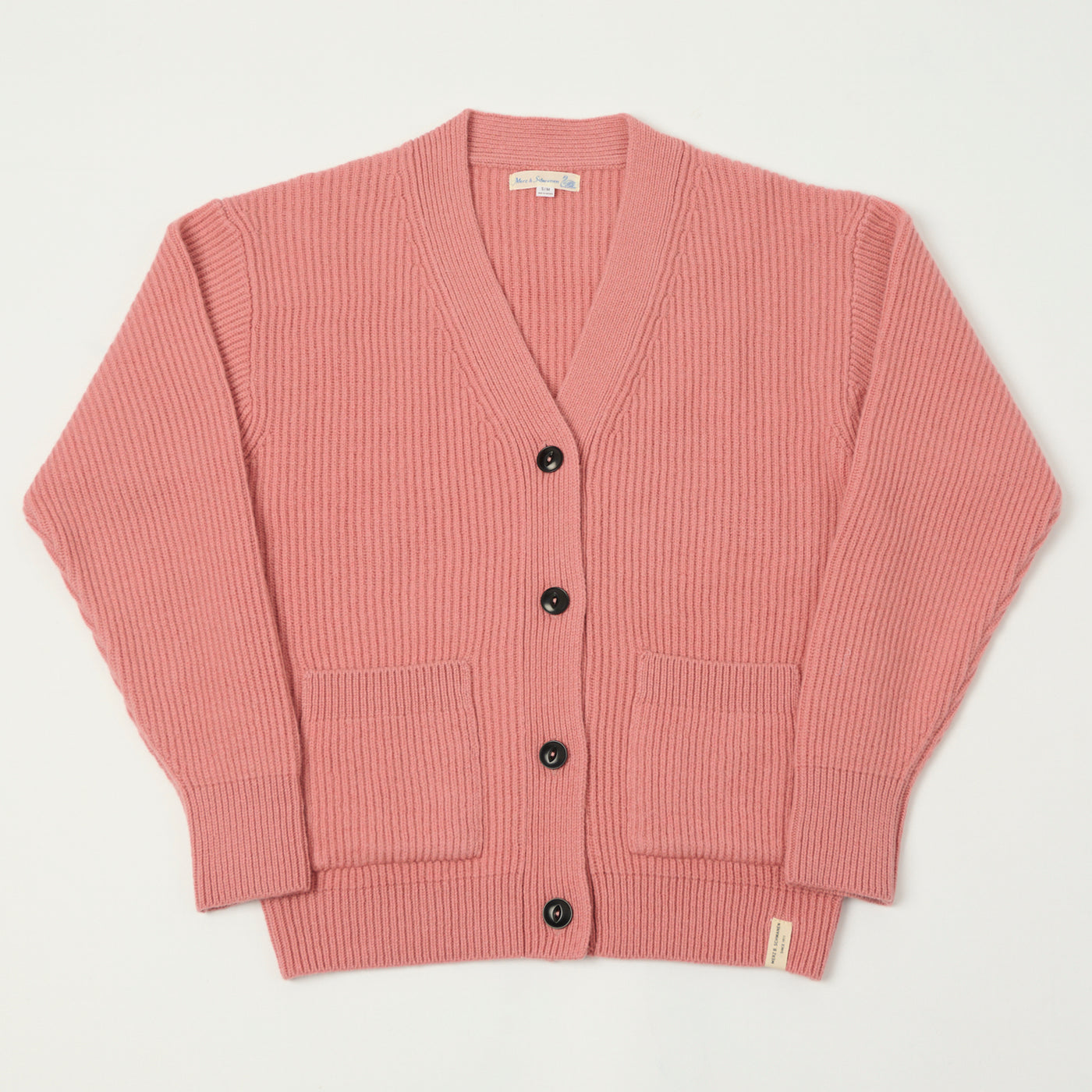 Merz b. Schwanen 'Good Basics' Merino Wool Cardigan - Rosewood