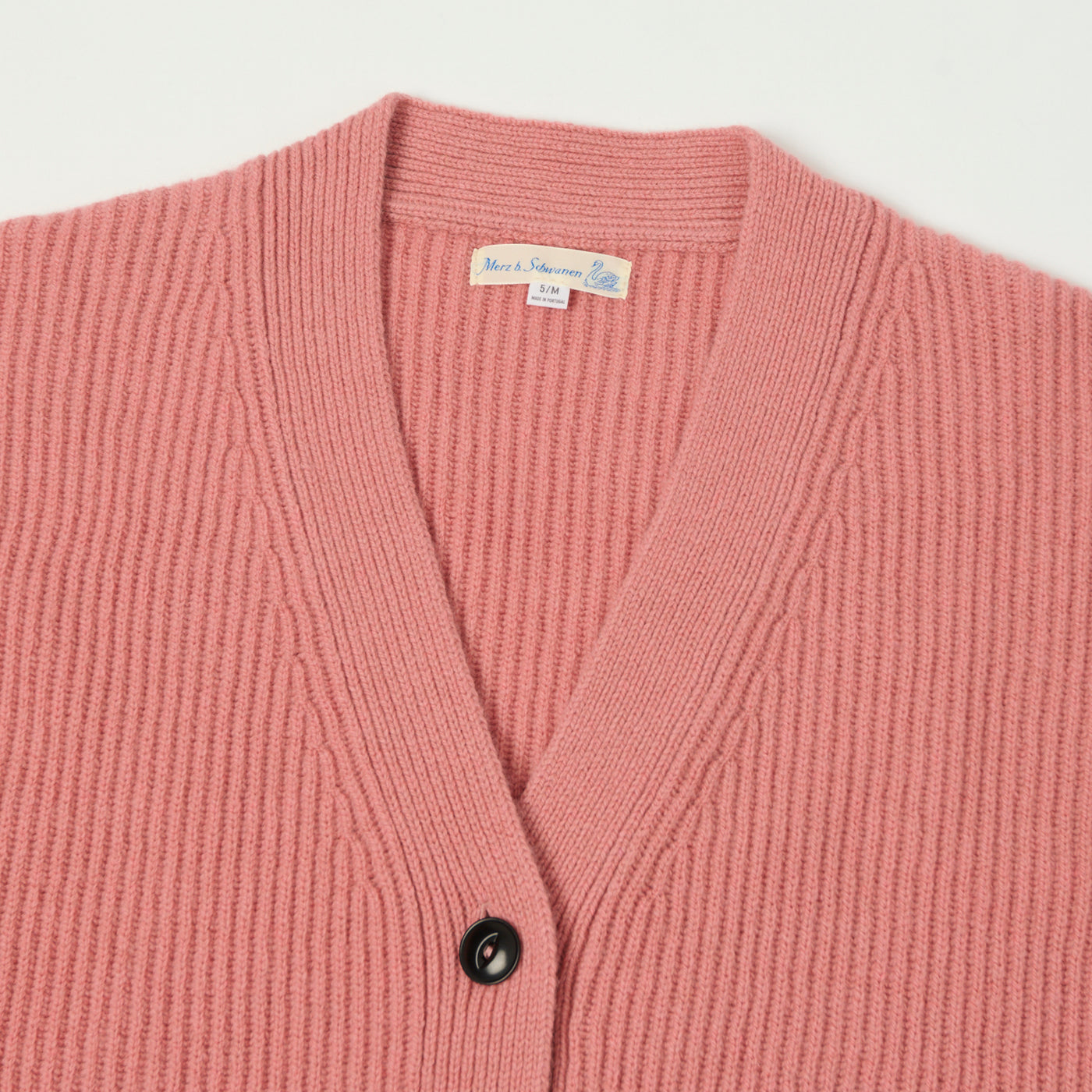 Merz b. Schwanen 'Good Basics' Merino Wool Cardigan - Rosewood