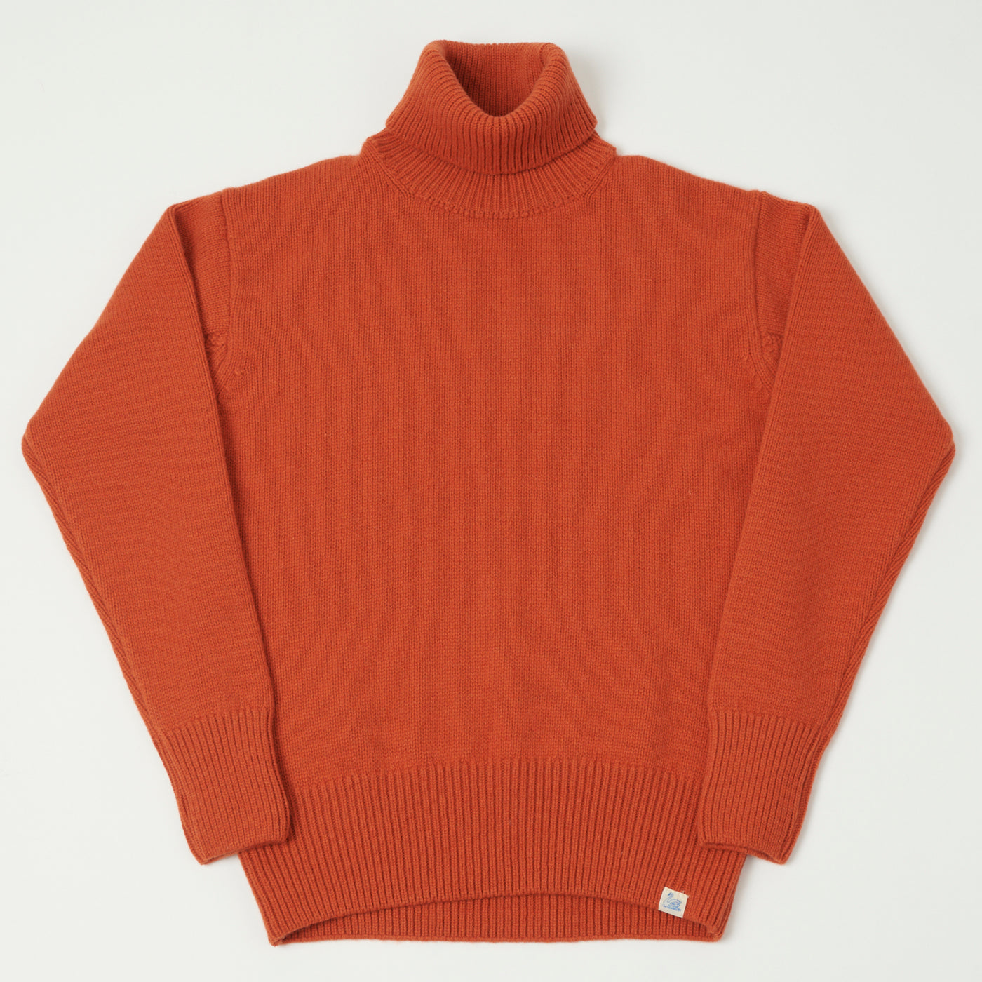Merz b. Schwanen 'Good Basics' Wool Cashmere Knit Turtleneck - Rust