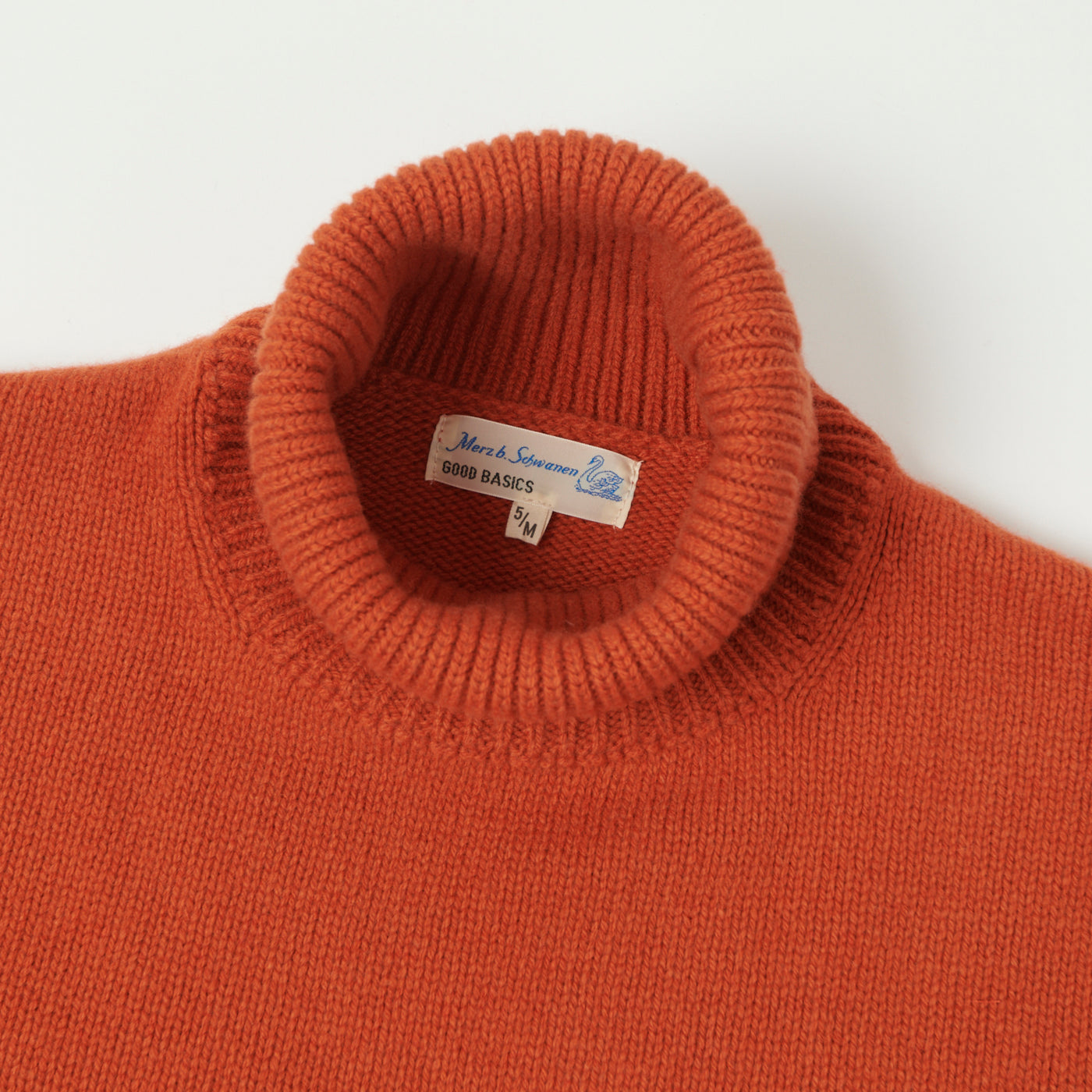 Merz b. Schwanen 'Good Basics' Wool Cashmere Knit Turtleneck - Rust