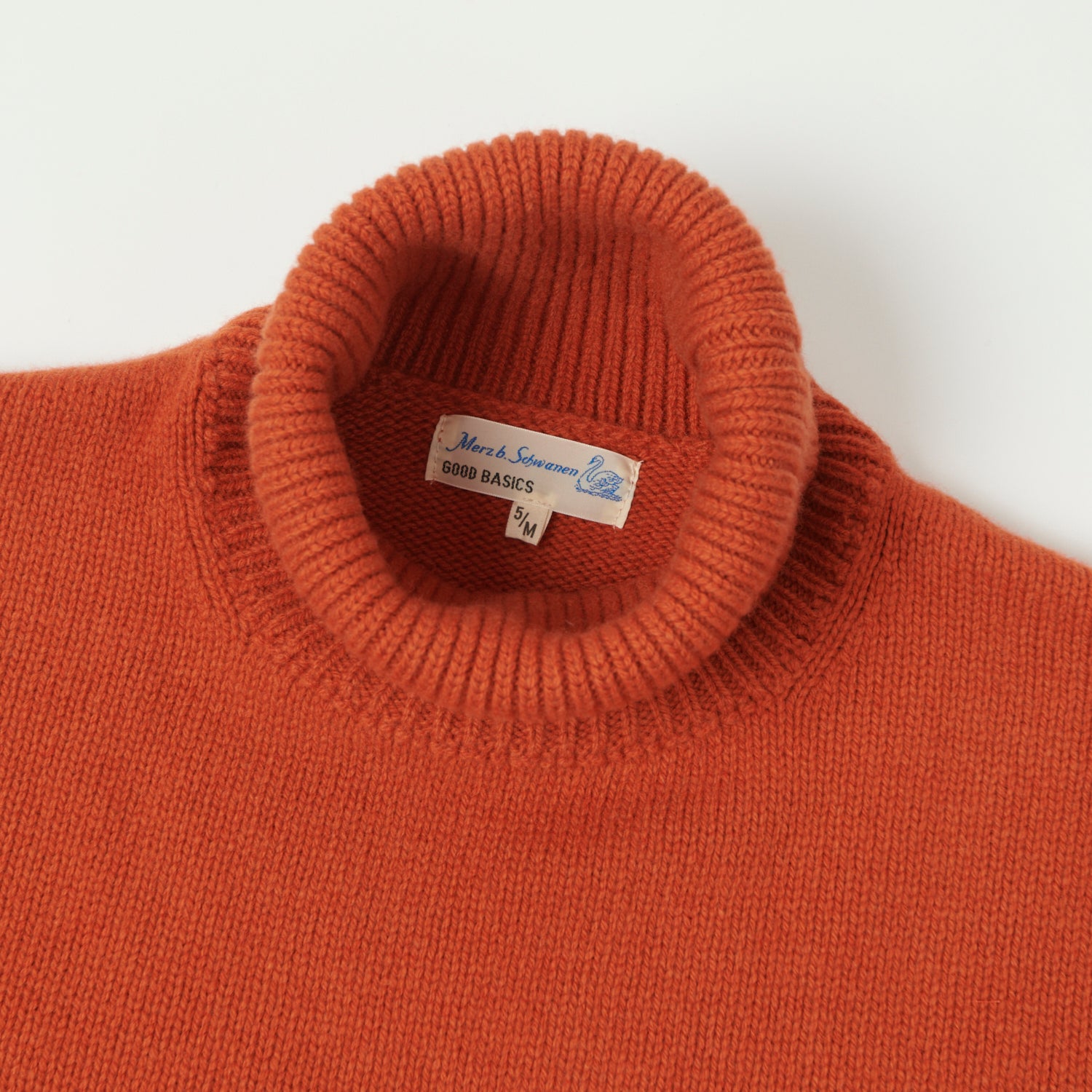 Merz b. Schwanen 'Good Basics' Wool Cashmere Knit Turtleneck - Rust