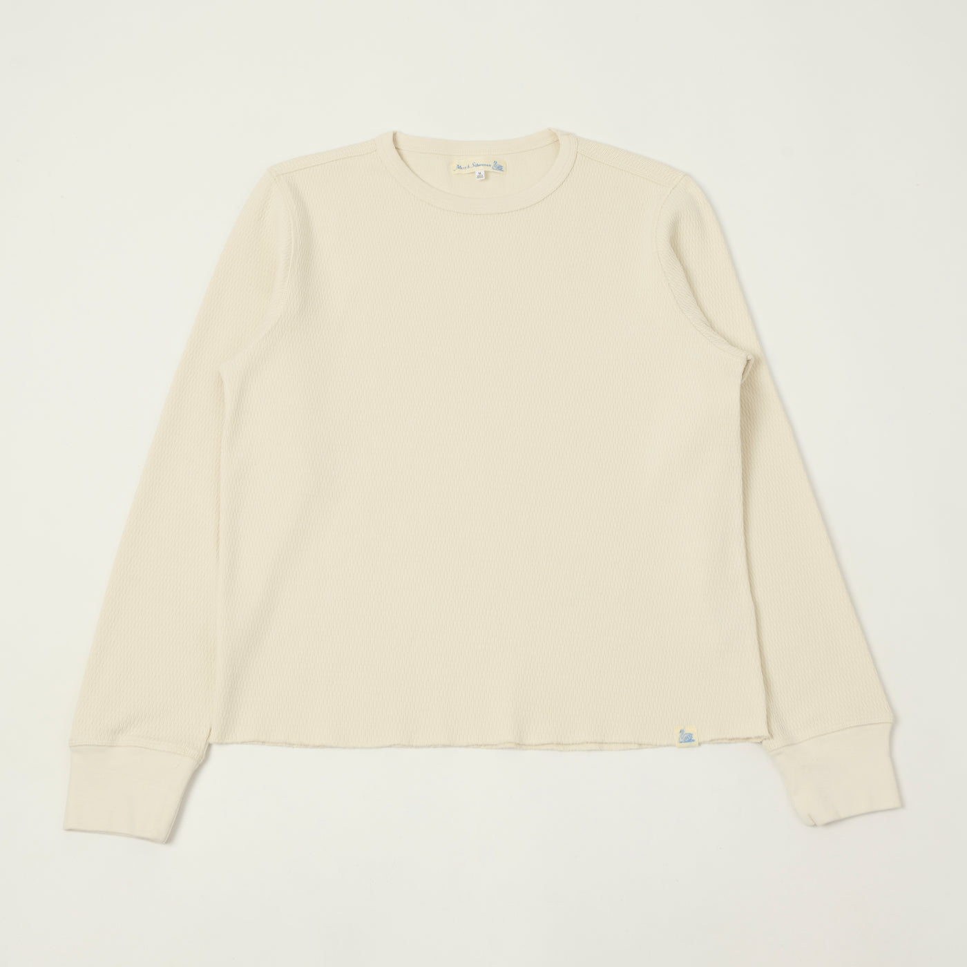 Merz b. Schwanen 'Good Basics' Long Sleeve Thermal T-Shirt - Nature