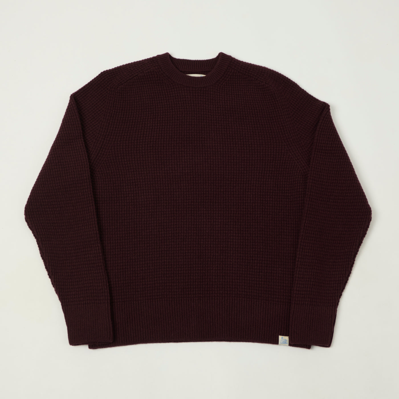Merz b. Schwanen 'Good Basics' Merino/Cashmere Waffle Knit Pullover - Burgundy