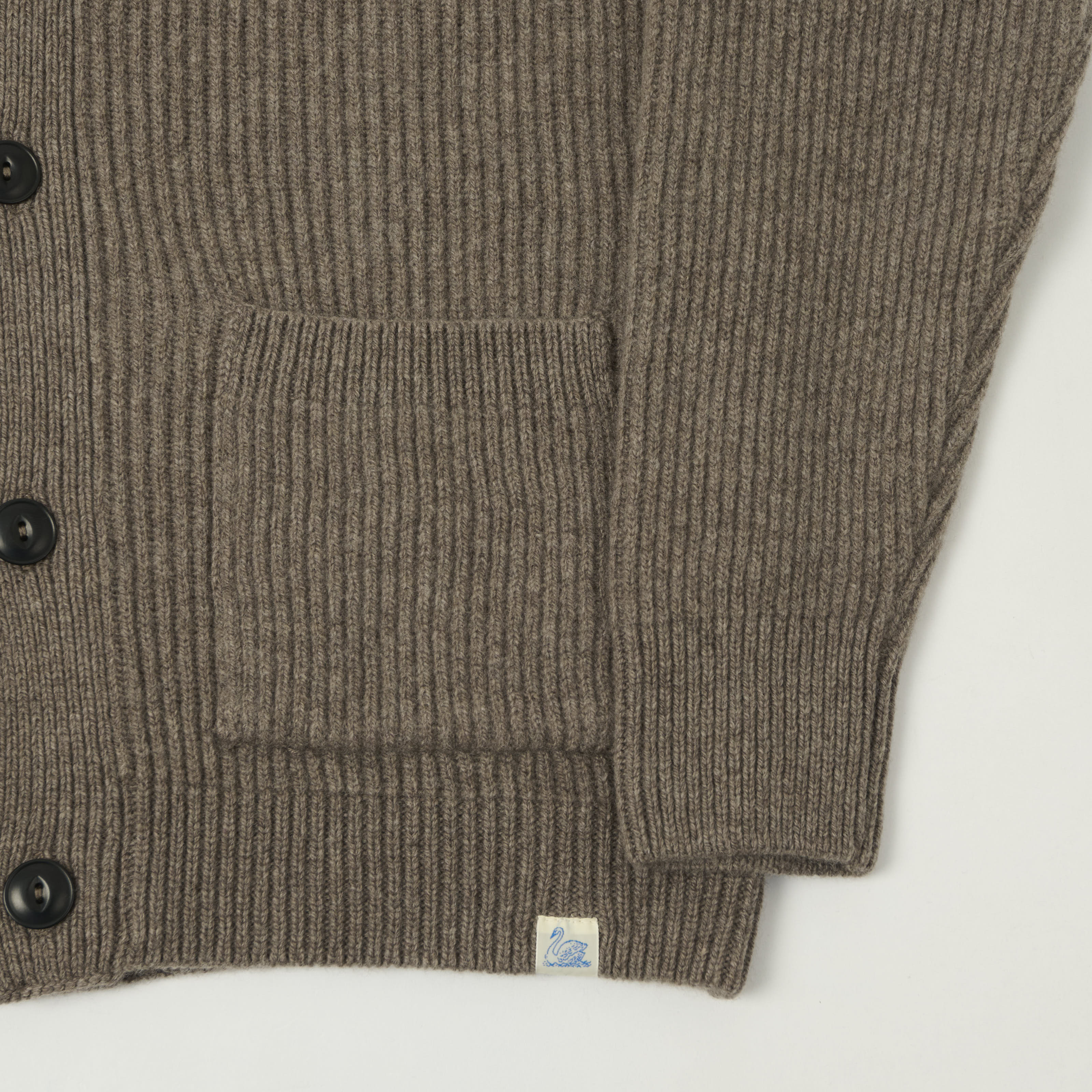 Merz b. Schwanen 'Good Basics' Merino Wool Cardigan - Grain