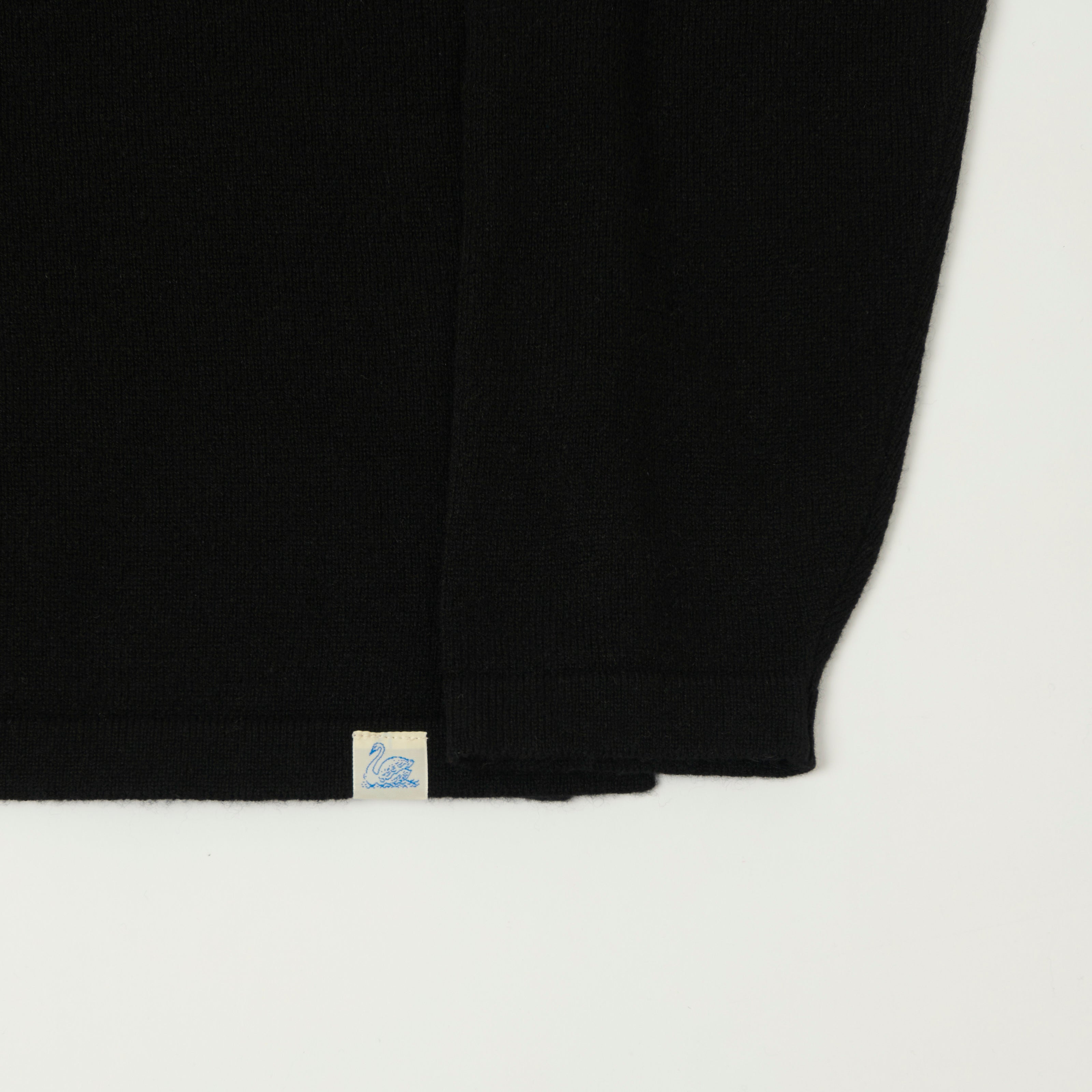 Merz b. Schwanen 'Good Basics' Merino Wool Long Sleeve Shirt - Deep Black