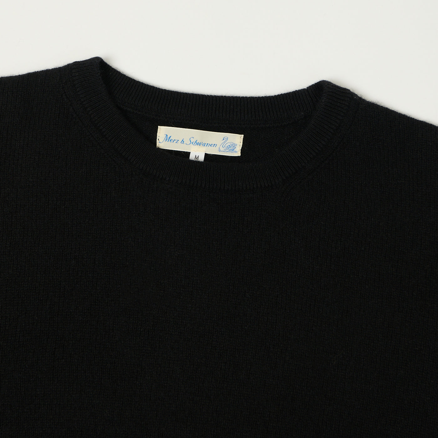 Merz b. Schwanen 'Good Basics' Lightweight Wool-Silk-Cashmere Sweater - Deep Black
