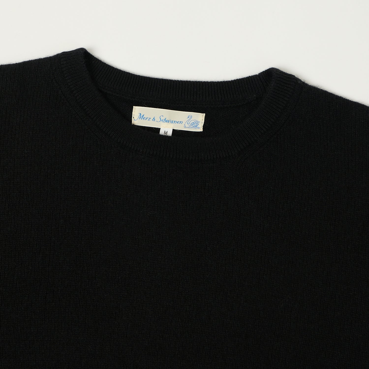 Merz b. Schwanen 'Good Basics' Lightweight Wool-Silk-Cashmere Sweater - Deep Black