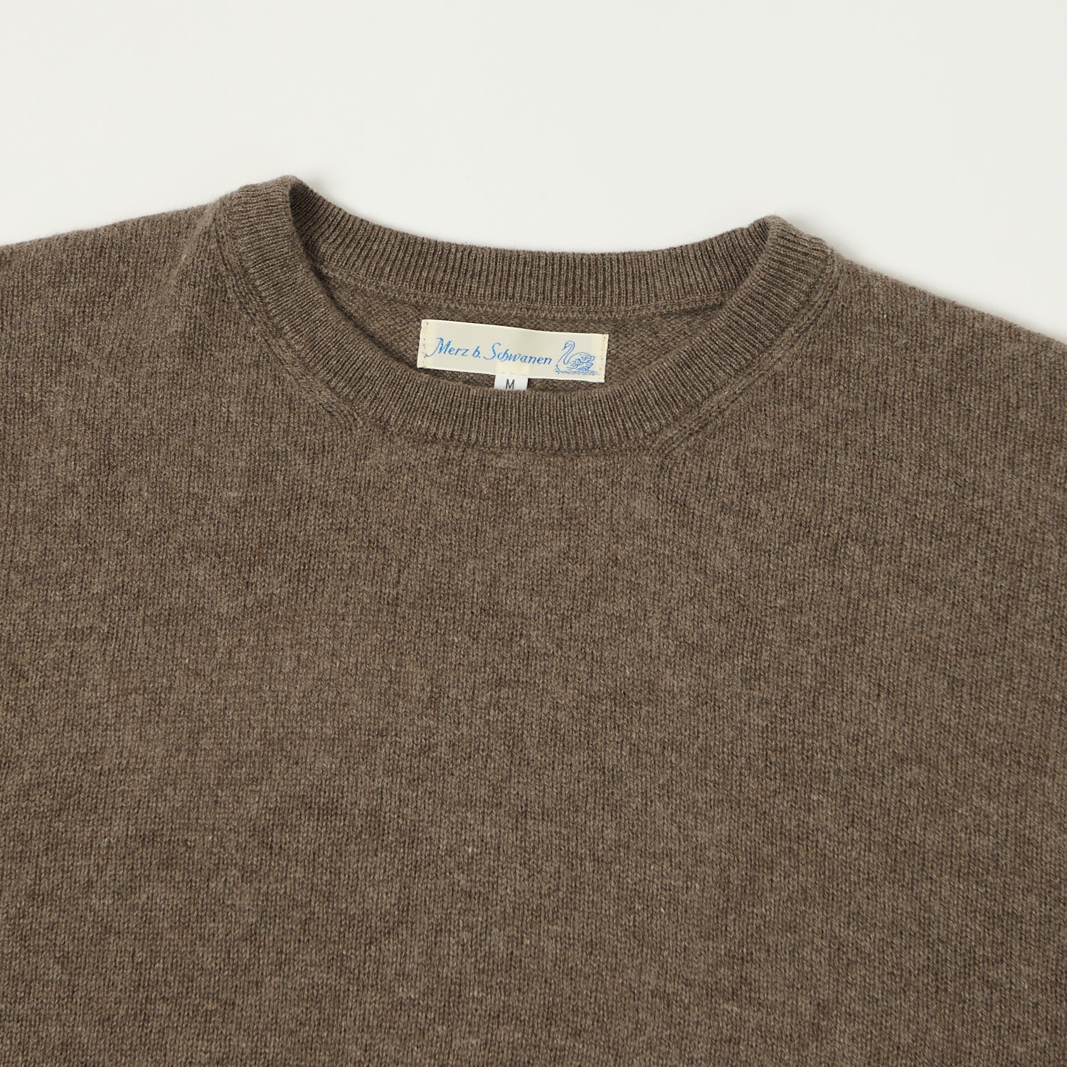 Merz b. Schwanen 'Good Basics' Lightweight Wool-Silk-Cashmere Sweater - Grain