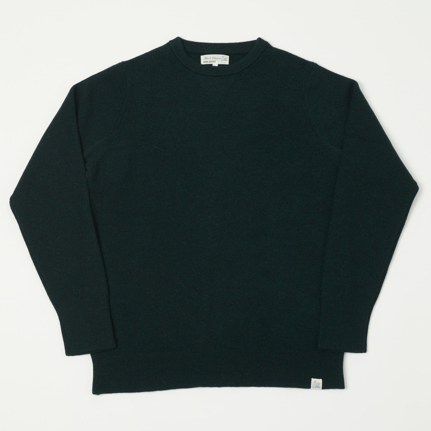 Merz b. Schwanen 'Good Basics' Extra Fine Merino Wool Pullover - Dark Teal