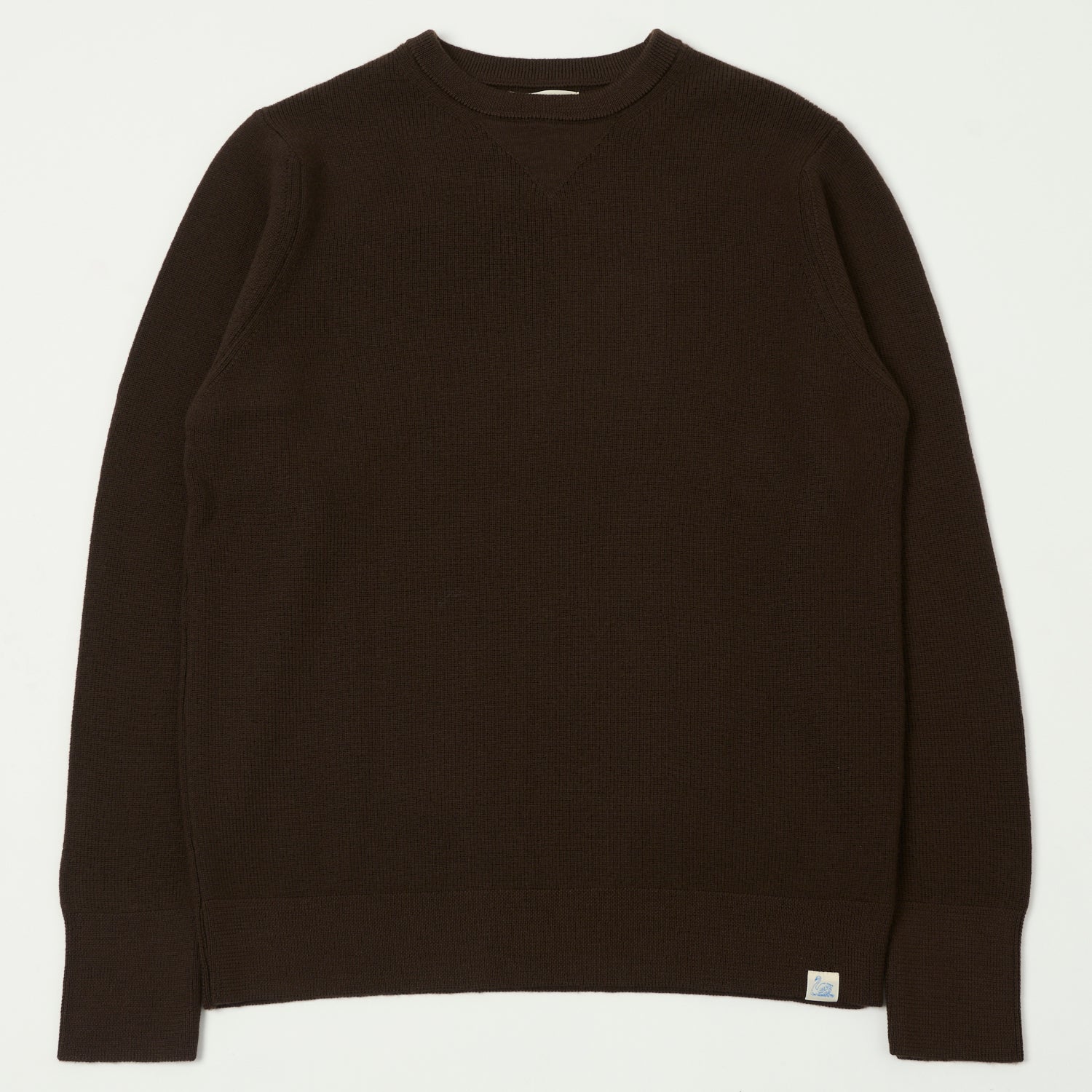 Merz b. Schwanen 'Good Basics' Ribbed Merino Wool Pullover - Coffee