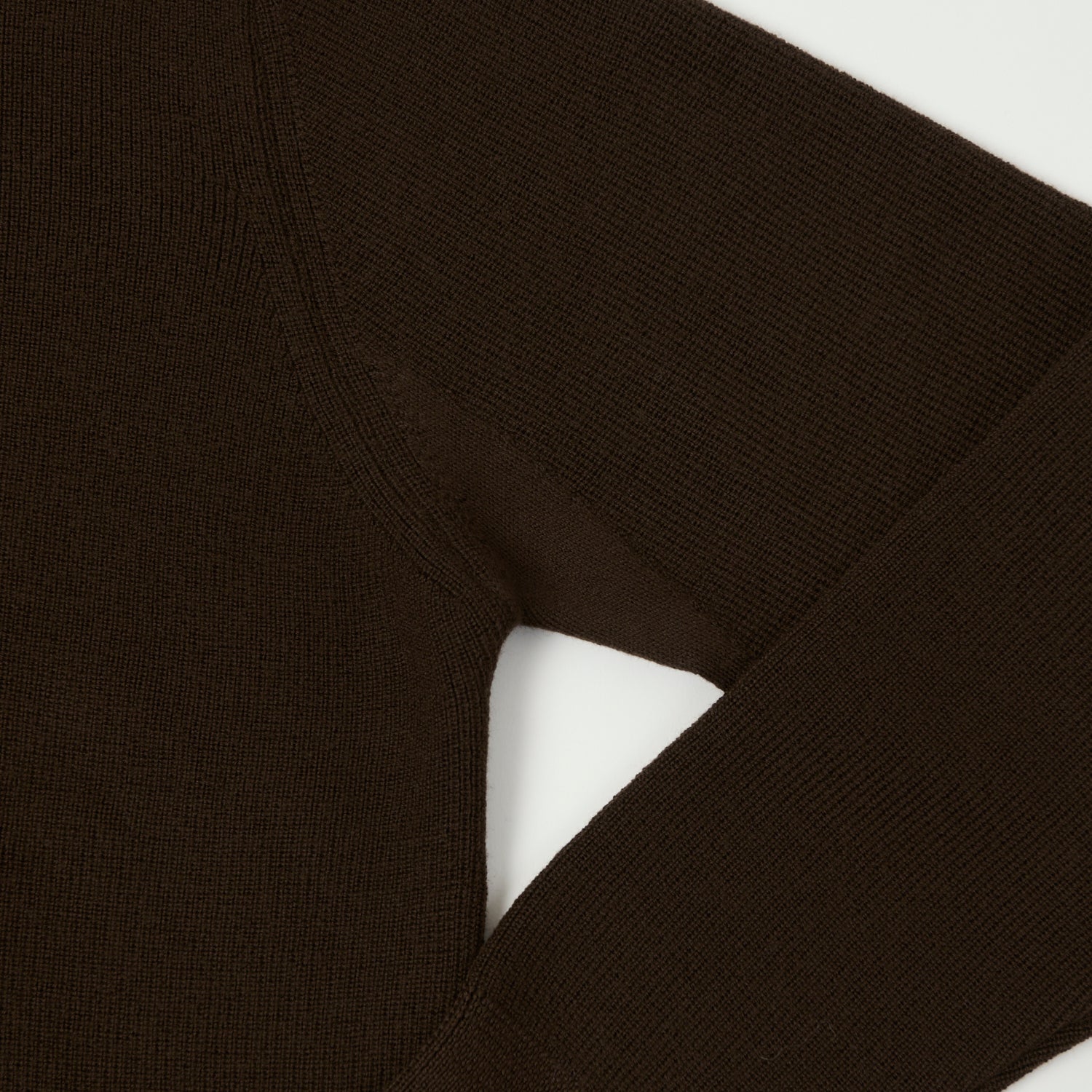 Merz b. Schwanen 'Good Basics' Ribbed Merino Wool Pullover - Coffee