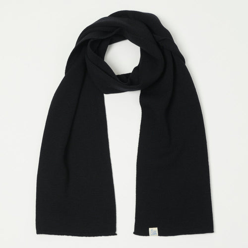 Merz b. Schwanen 'Good Basics' Long Merino Scarf - Deep Black