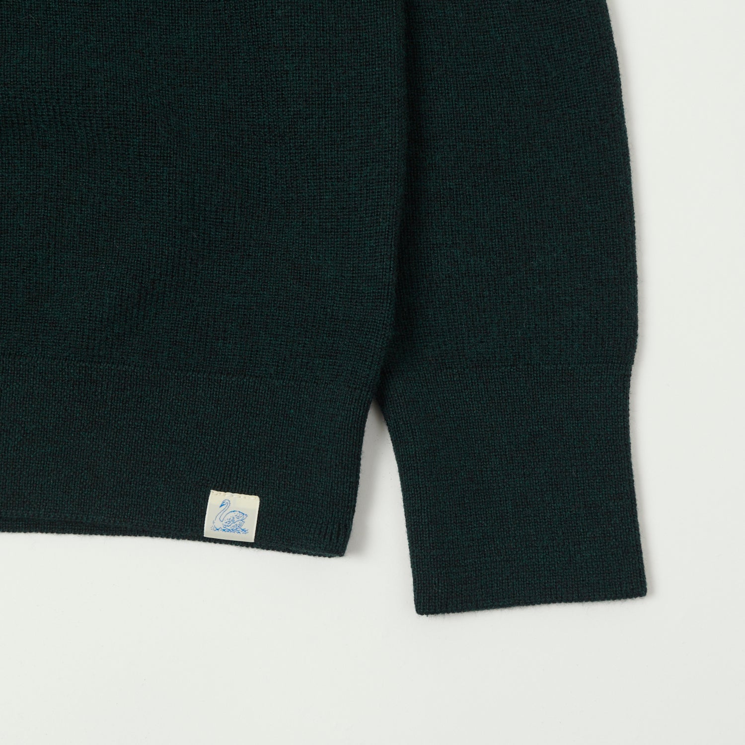 Merz b. Schwanen 'Good Basics' Merino Wool Quarter Zip Sweater - Dark Teal