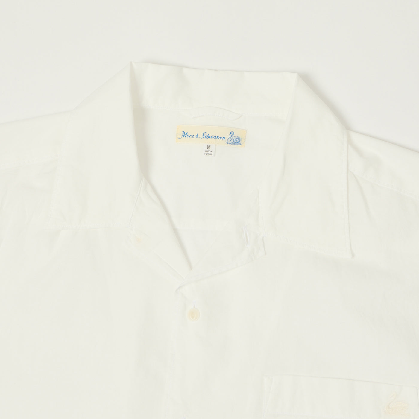 Merz b. Schwanen 'Good Basics' Poplin Short Sleeve Shirt - White