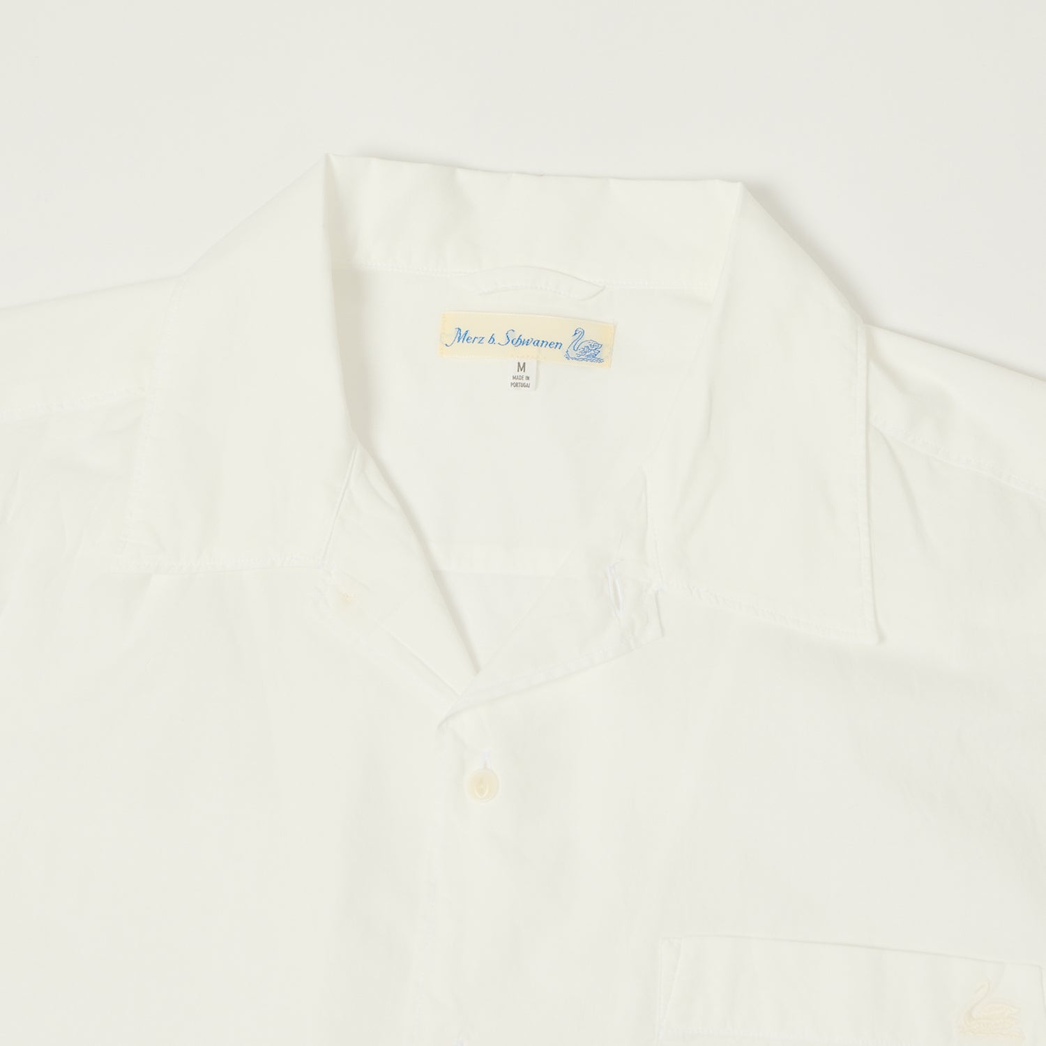 Merz b. Schwanen 'Good Basics' Poplin Short Sleeve Shirt - White